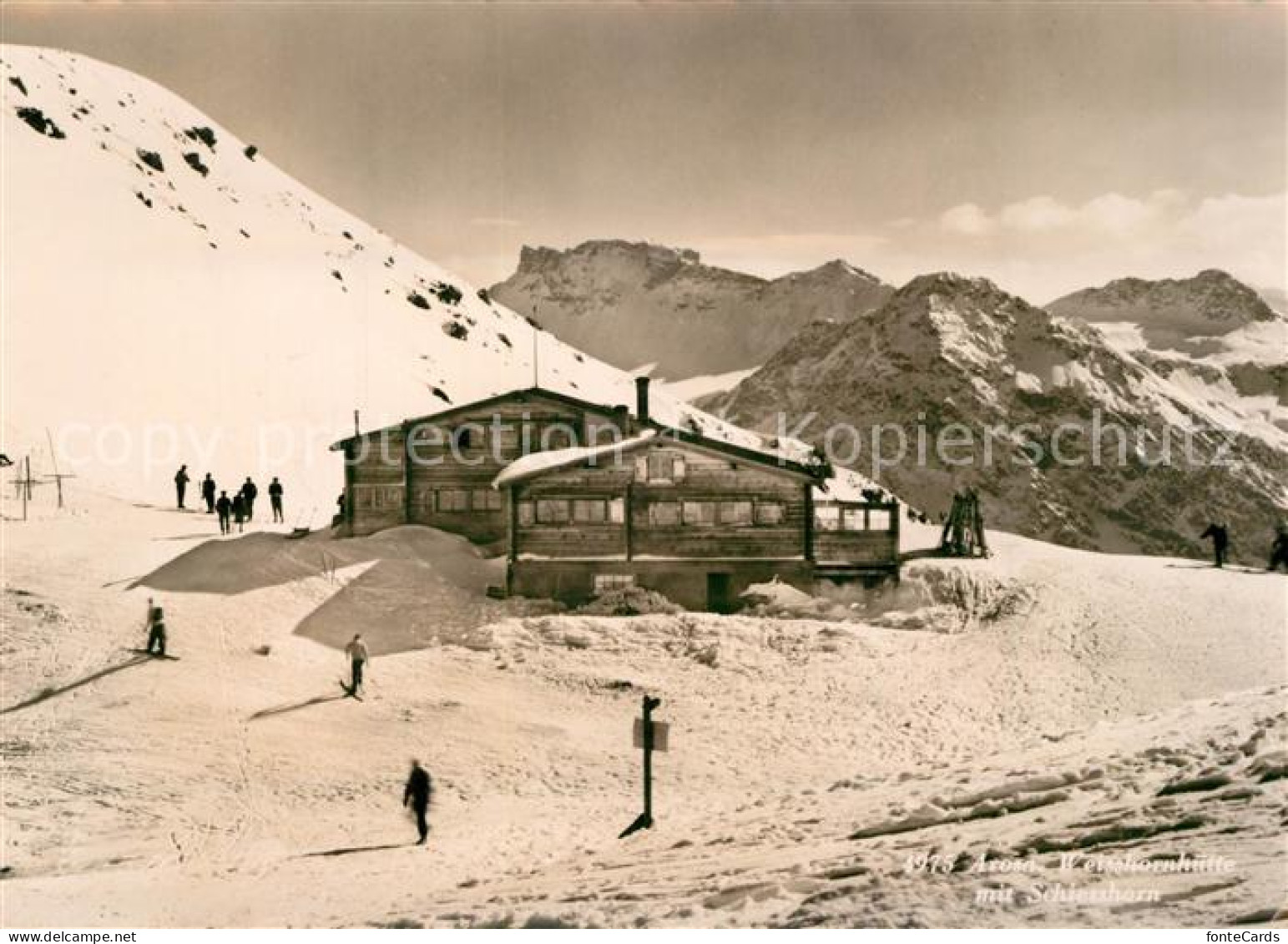 13309709 Arosa GR Weisshornhuette Mit Schiesshorn Arosa GR - Sonstige & Ohne Zuordnung