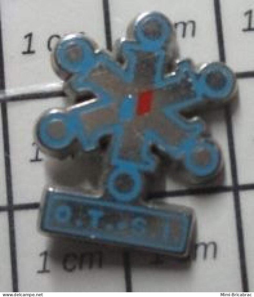 1818B Pin's Pins / Beau Et Rare / ADMINISTRATIONS / FLOCON NEIGE OTSI OFFICE DU TOURISME SYNDICAT D'INITIATIVE - Administration