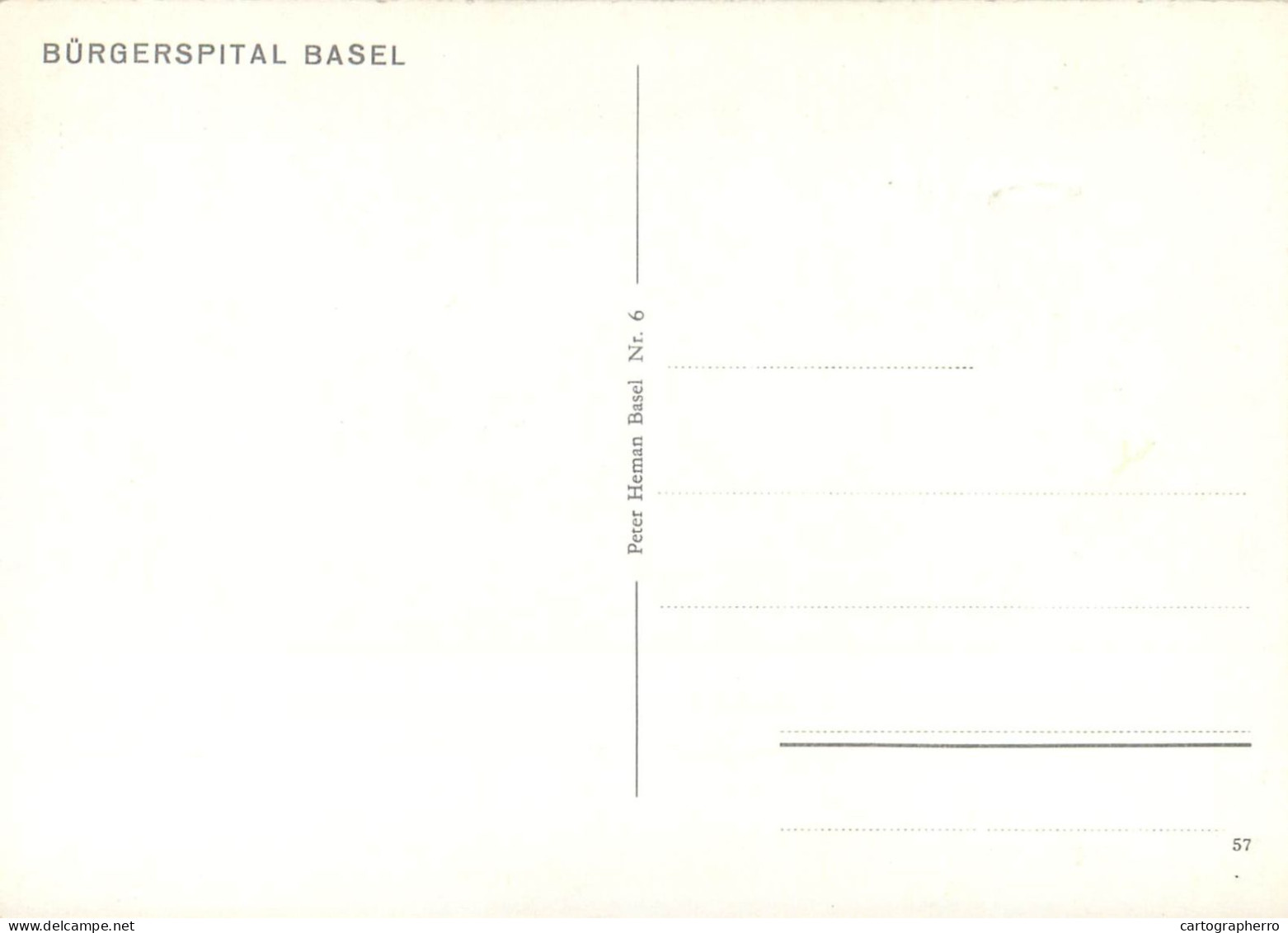 Postcard Switzerland Basel Burgerspital - Basilea