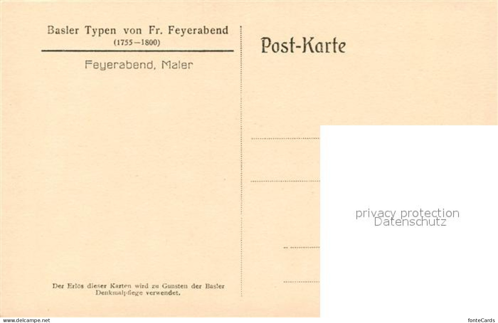 13309017 Basel BS Typen Von Fr. Feyerabend  Basel BS - Sonstige & Ohne Zuordnung