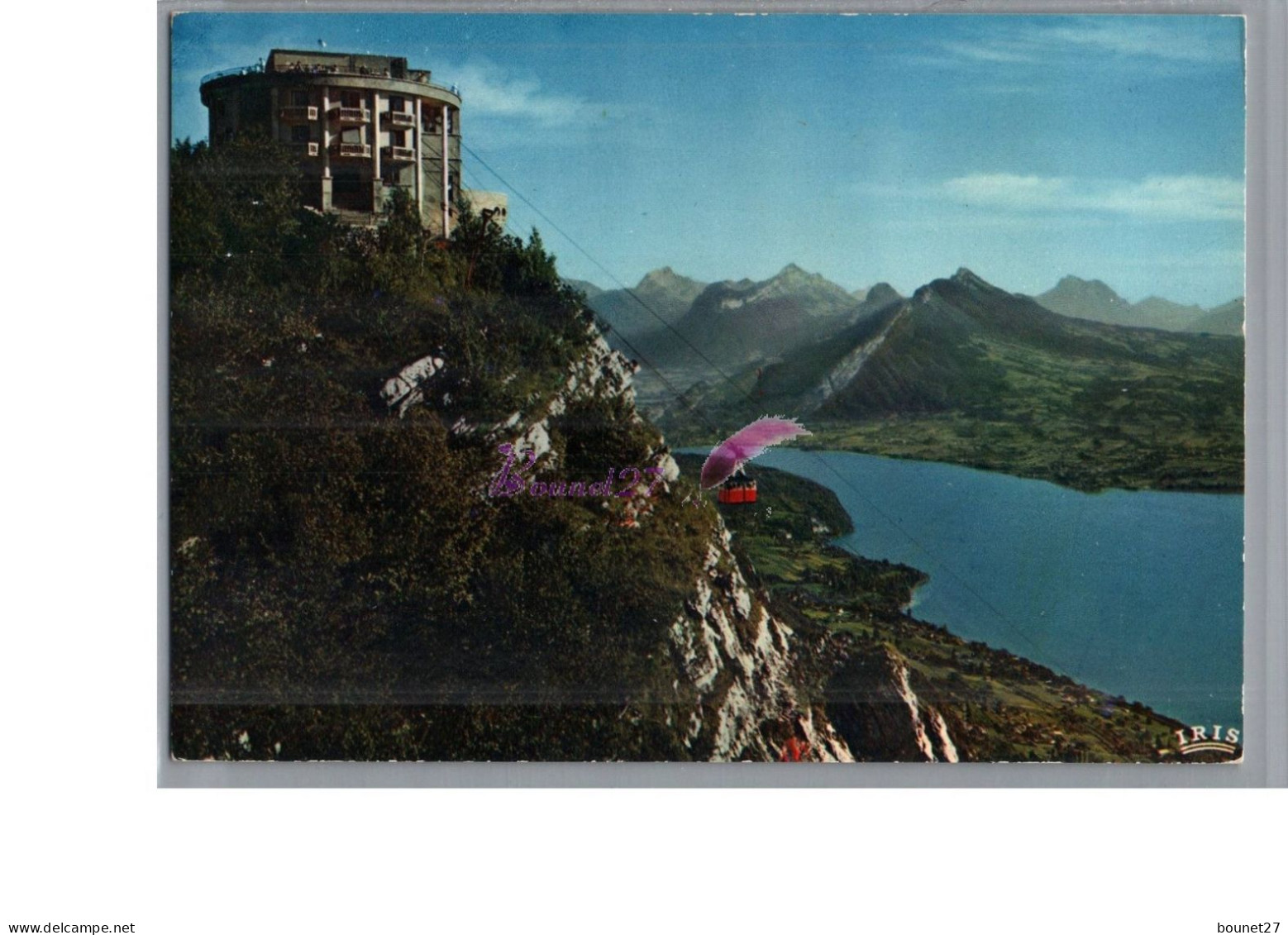 LAC D'ANNECY 74 - Le Téléphérique Rouge De Veyrier Station Supérieur Panorama Sur Le Massif Des Bauges - Annecy