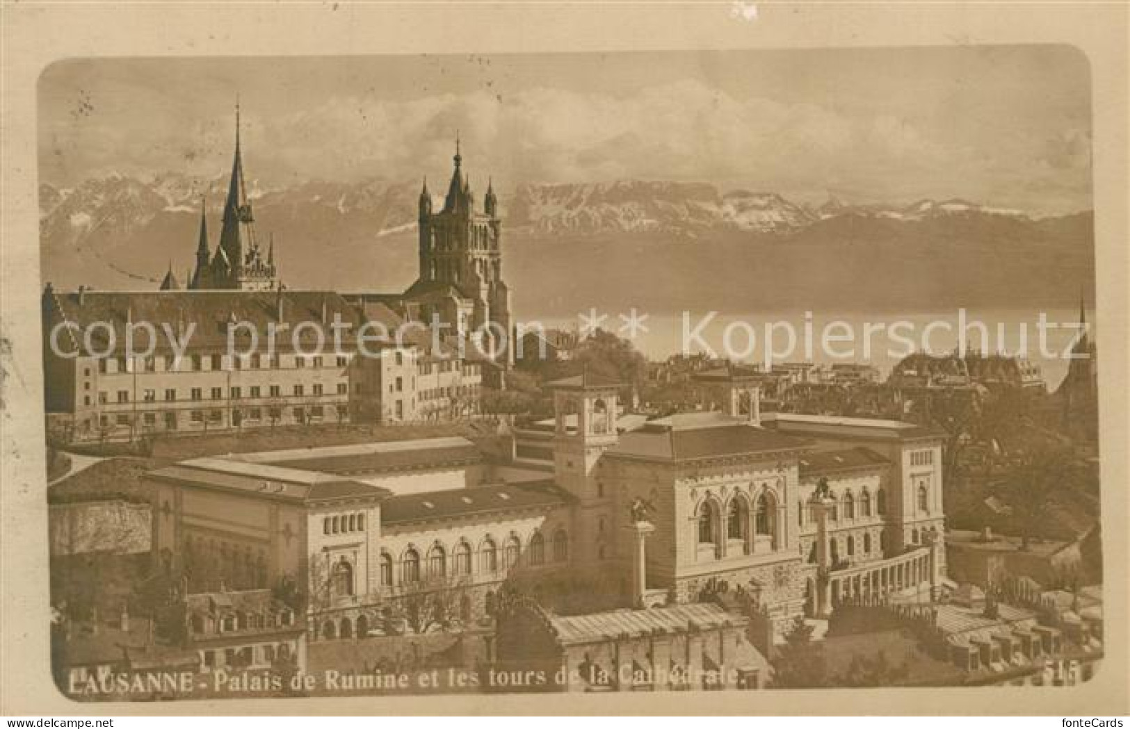 13308029 Lausanne VD Palais De Rumine Et Les Tours De La Cathedrale Lausanne VD - Andere & Zonder Classificatie
