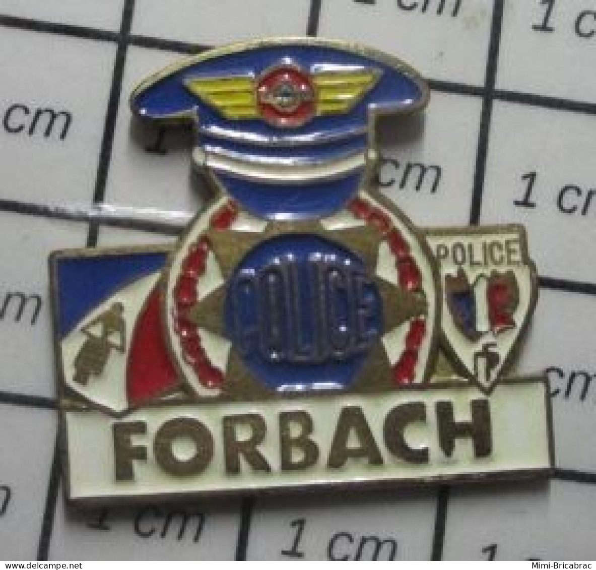 1818B  Pin's Pins : Rare Et Belle Qualité POLICE / GAPETTE FORBACH Moselle En Région Grand Est - Polizei