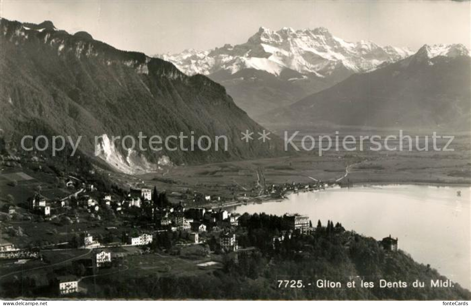 13306889 Glion Fliegeraufnahme Et Les Dents Du Midi Glion - Andere & Zonder Classificatie