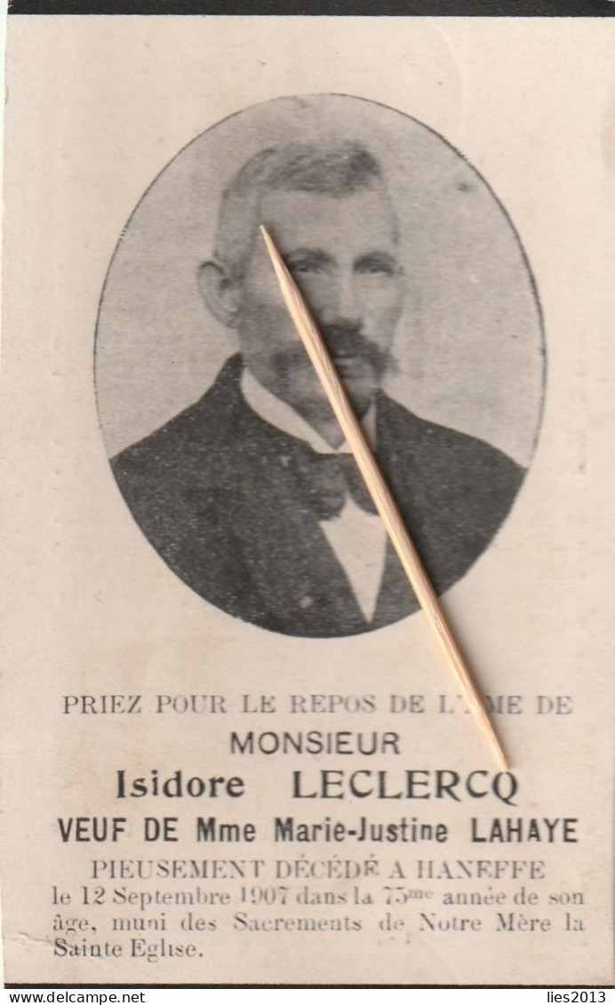 Haneffe, 1907, Isidore Leclercq, Lahaye - Images Religieuses
