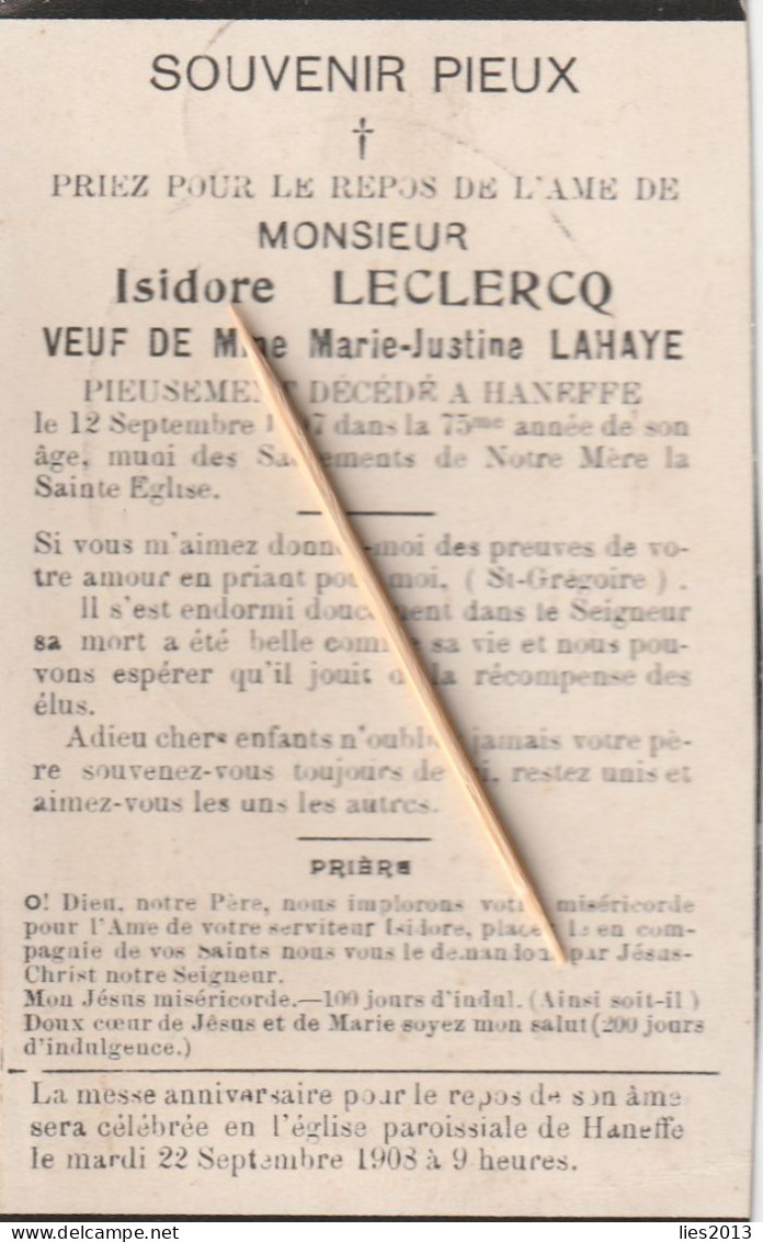 Haneffe, 1907, Isidore Leclercq, Lahaye - Andachtsbilder