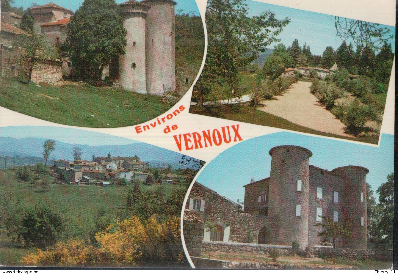 Cpsm 07 Environs De Vernoux Châteaux De Colland, Villard Et Vues De Silhac - Vernoux