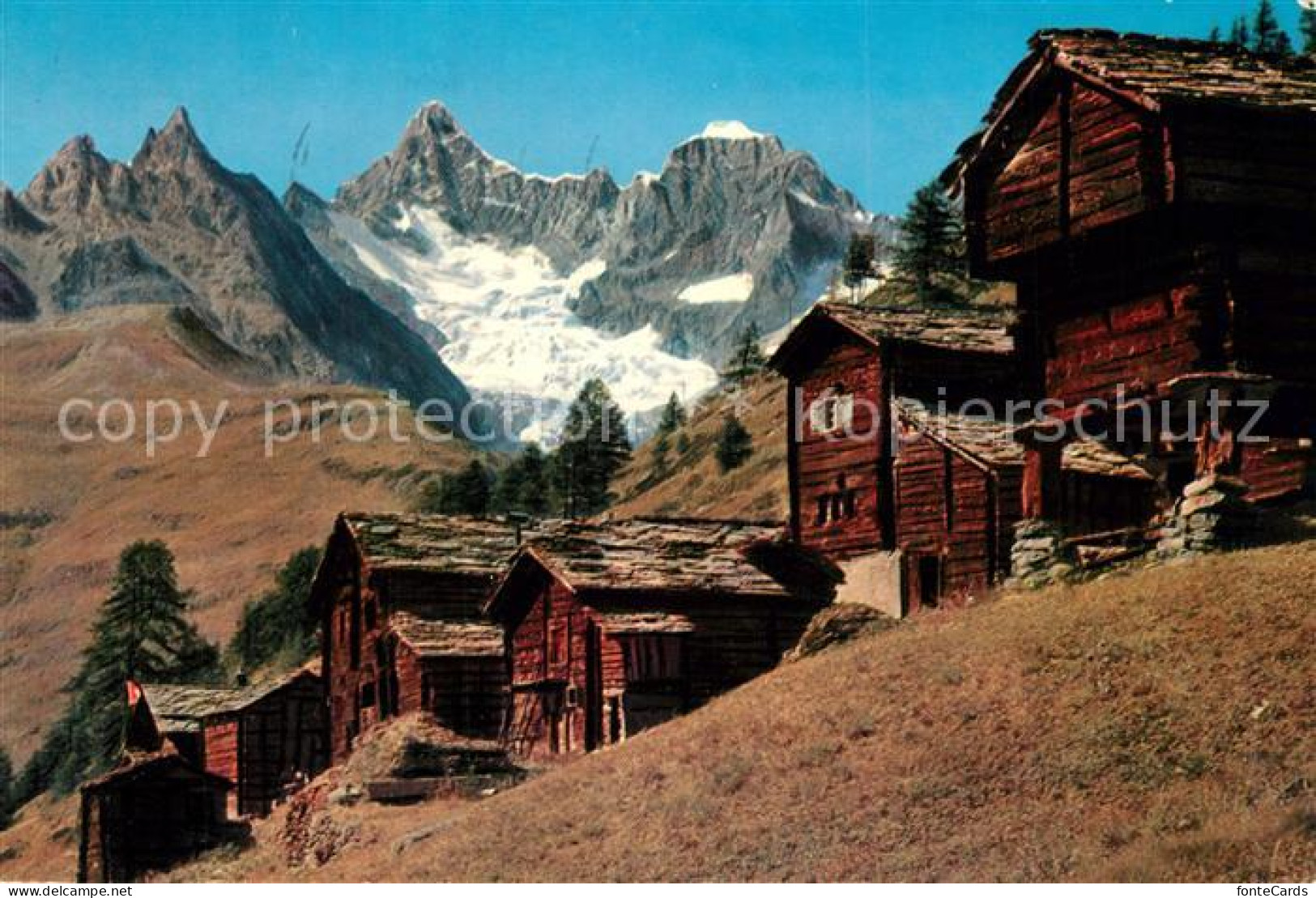 13305047 Zermatt VS Findeln Obergabelhorn Wellenkuppe Zermatt VS - Sonstige & Ohne Zuordnung