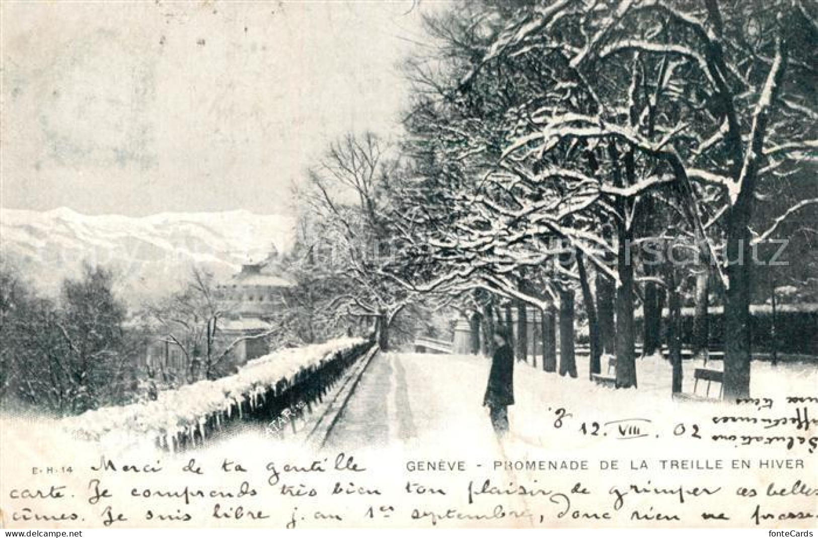 13304967 Geneve GE Promenade De La Treille En Hiver Geneve GE - Sonstige & Ohne Zuordnung