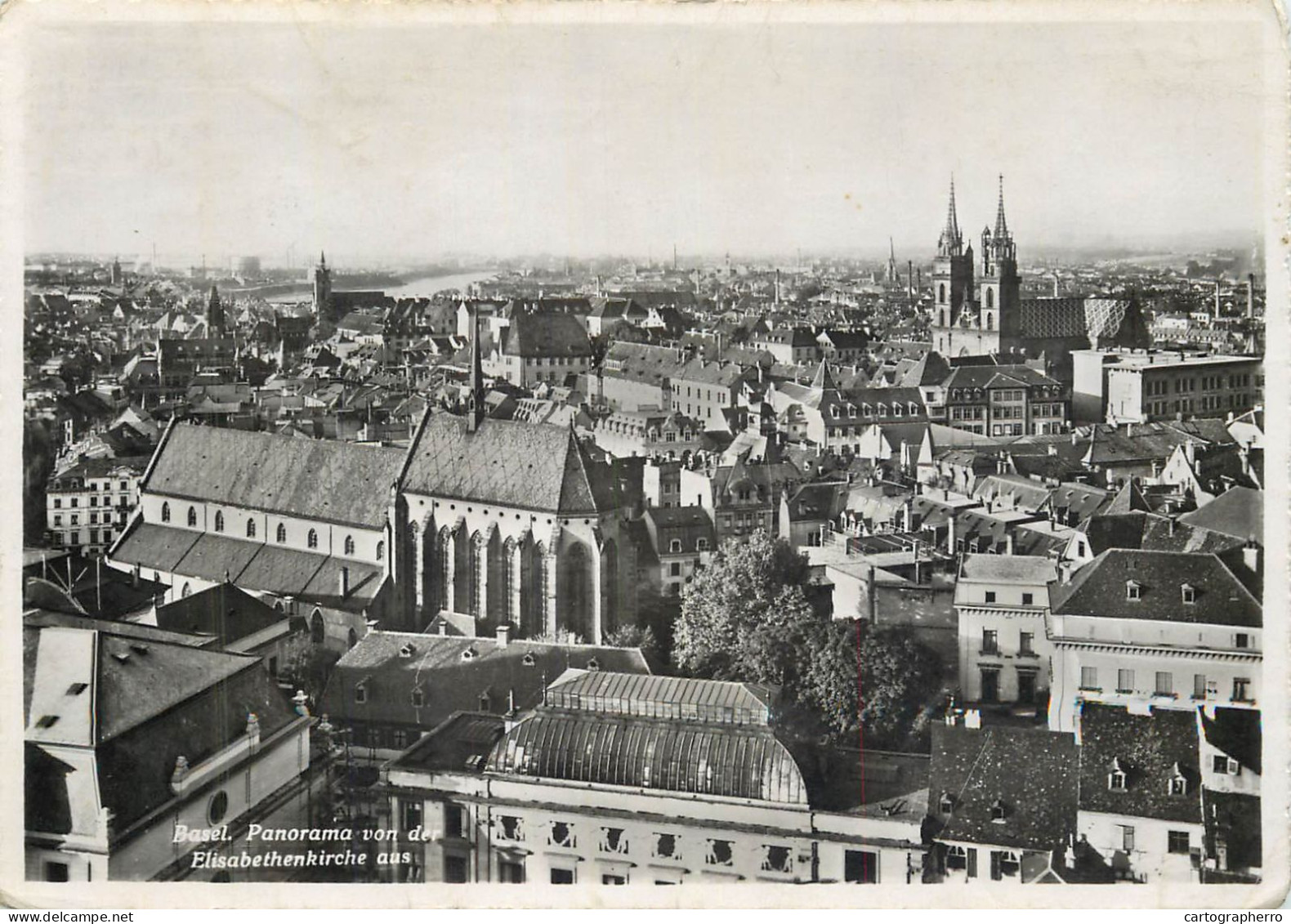 Postcard Switzerland Bale Eglise Ste. Elisabeth - Sonstige & Ohne Zuordnung