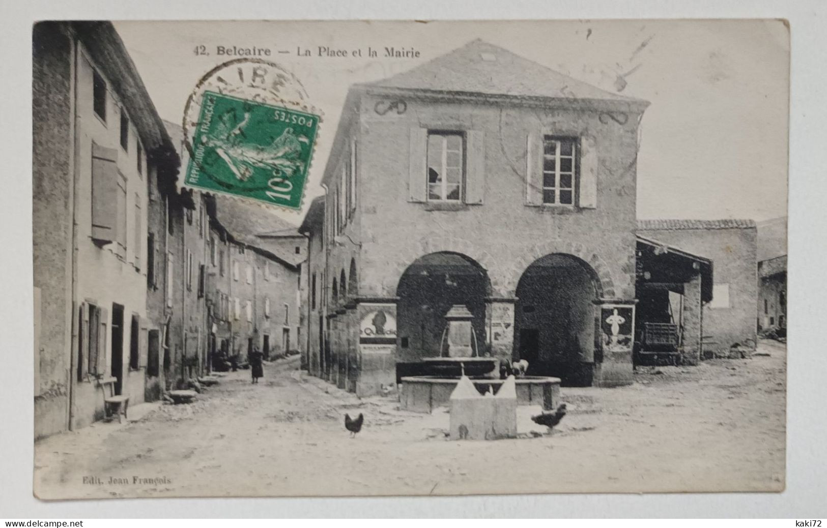 BELCAIRE - La Place Et La Mairie (animée, Animaux) - Sonstige & Ohne Zuordnung