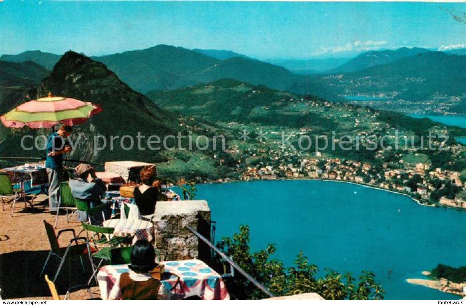 13304289 Lugano Lago Di Lugano Monte Bre Panorama  Lugano Lago Di Lugano - Other & Unclassified