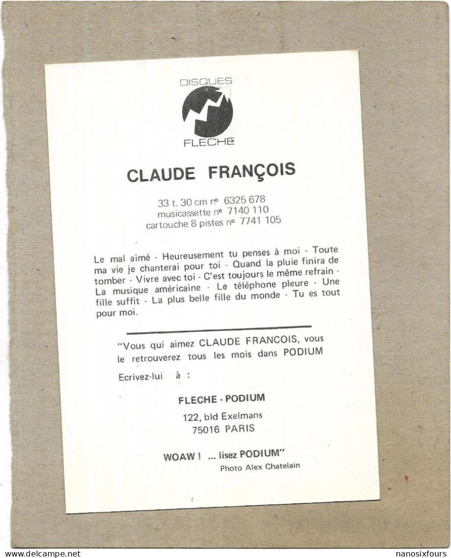 LOT DE 10 CARTES SUR CLAUDE FRANCOIS IDENTIQUES - 5 - 99 Cartoline