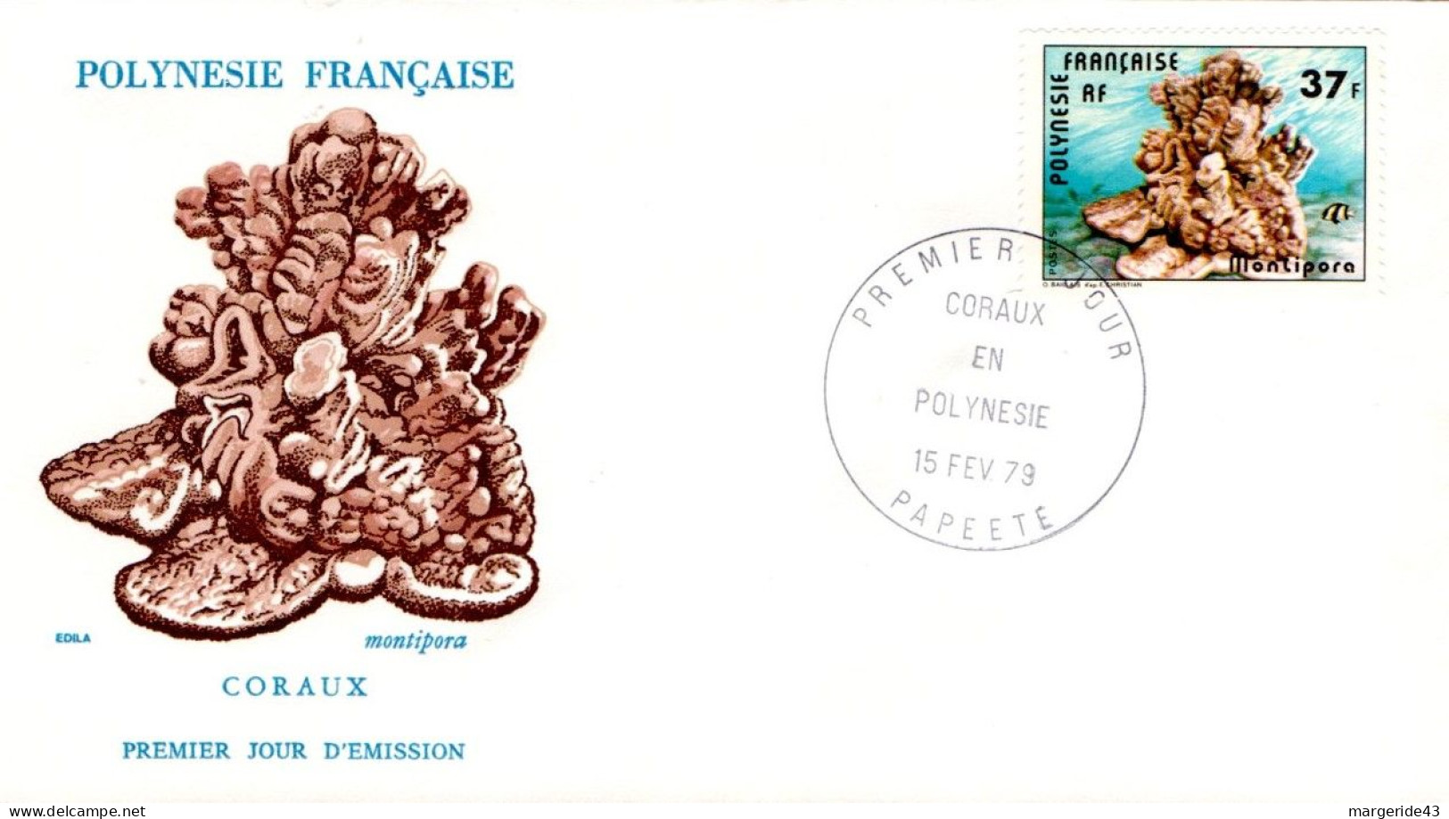 POLYNESIE FDC 1979 CORAUX - FDC