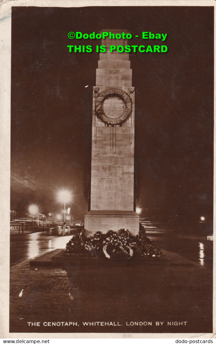 R355474 London By Night. The Cenotaph. Whitehall. RP. 1925 - Otros & Sin Clasificación
