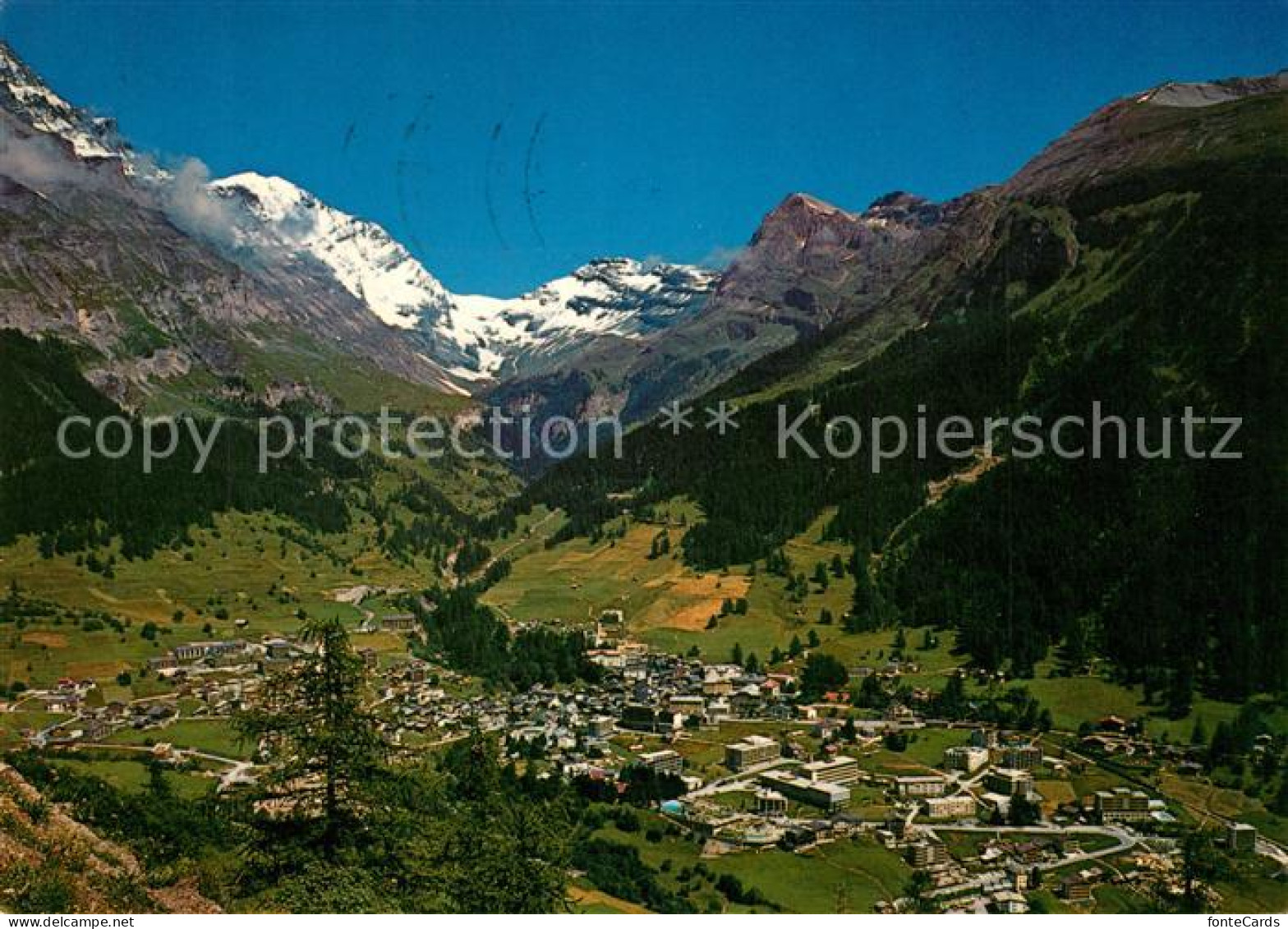 13303267 Leukerbad Gesamtansicht Mit Alpenpanorama Balmhorn Gitzifurgge Ferdenro - Altri & Non Classificati
