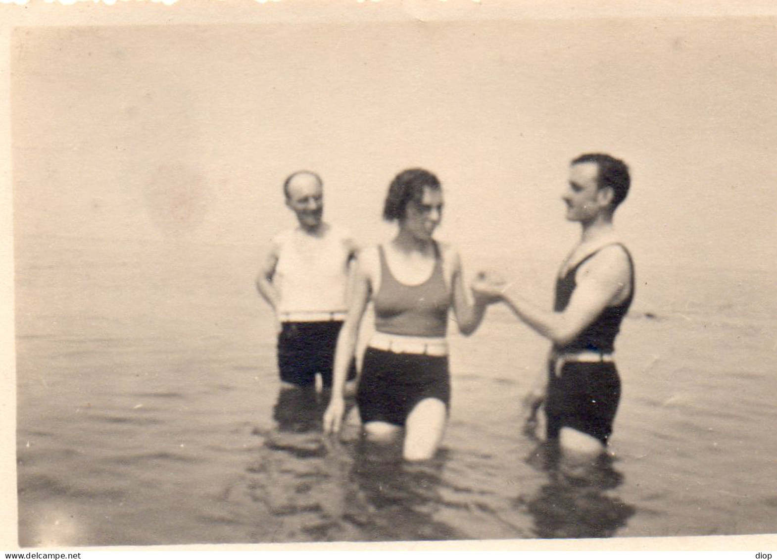 Photo Vintage Paris Snap Shop -Trio Maillot De Bain Mer  - Anonymous Persons