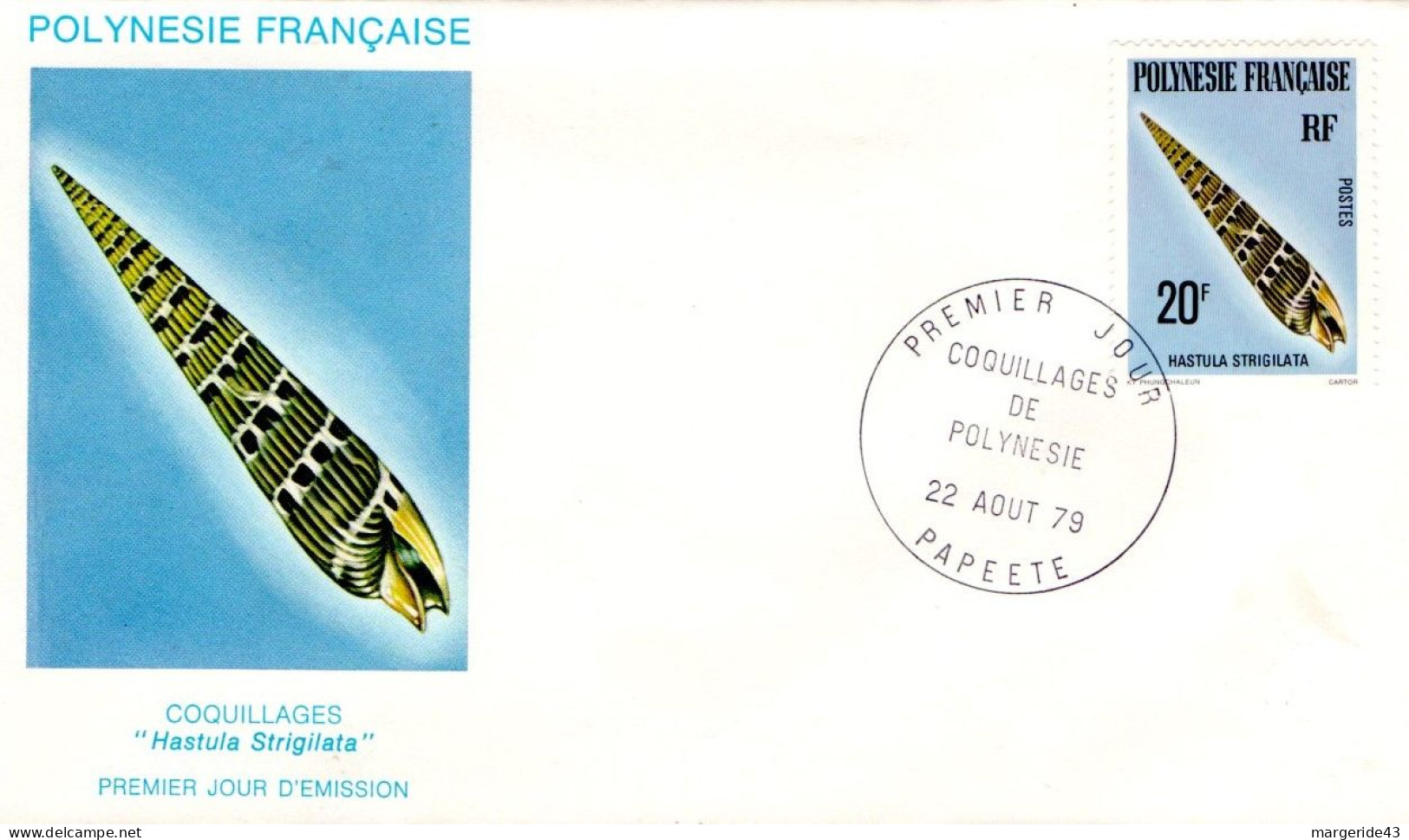 POLYNESIE FDC 1979 COQUILLAGE - FDC