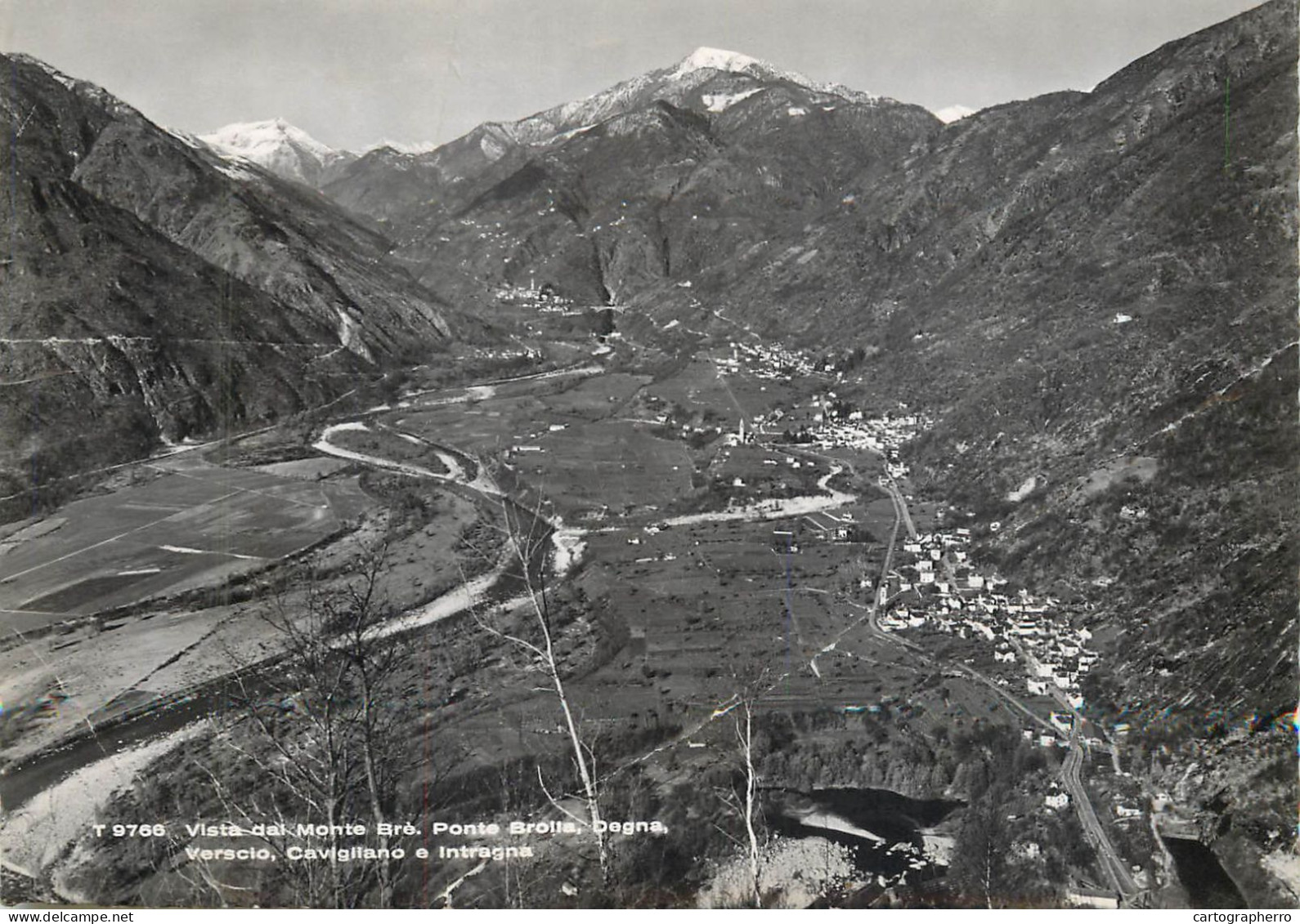 Postcard Switzerland Monte Bre Ponte Brolla Degna - Autres & Non Classés