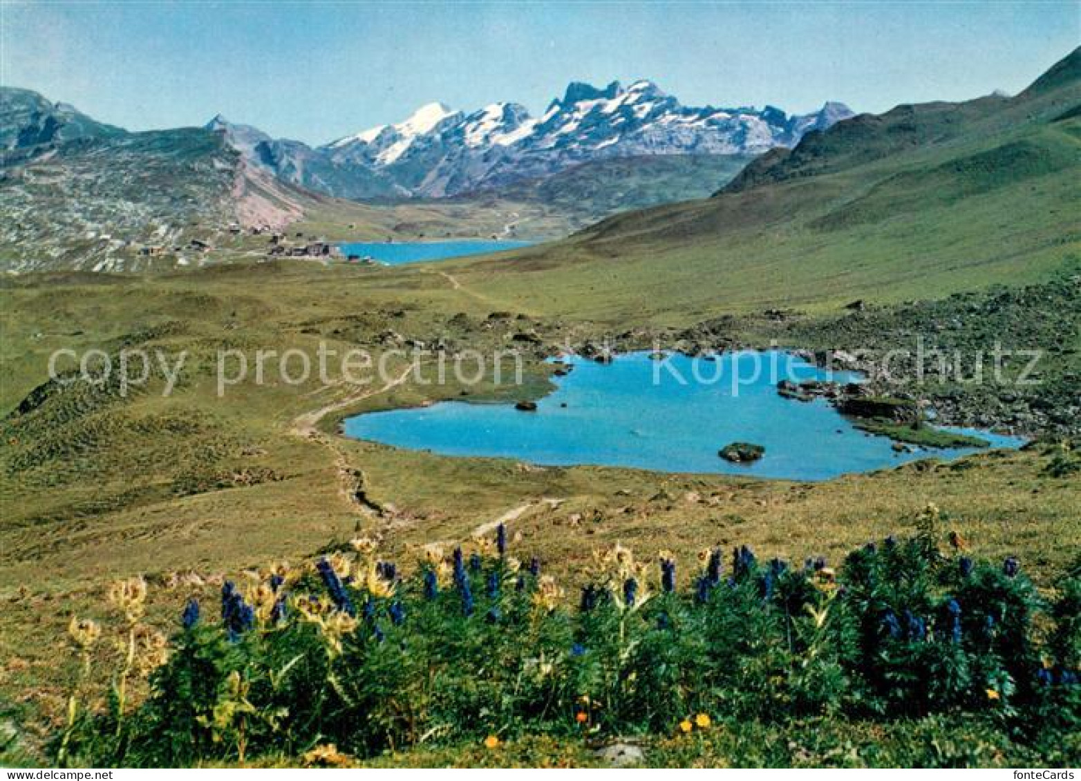 13302499 Frutt Melchsee Landschaftspanorama Mit Blausee Titlis Und Wendenstoecke - Sonstige & Ohne Zuordnung