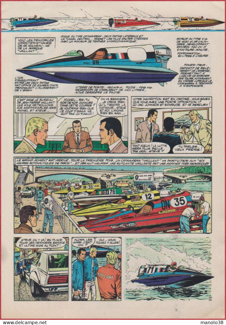 Dans L'enfer Des "6 Heures". Les 6 Heures Motonautiques De Paris. Bande Dessinée. BD. J Graton. Histoire Complète.1971 - Colecciones