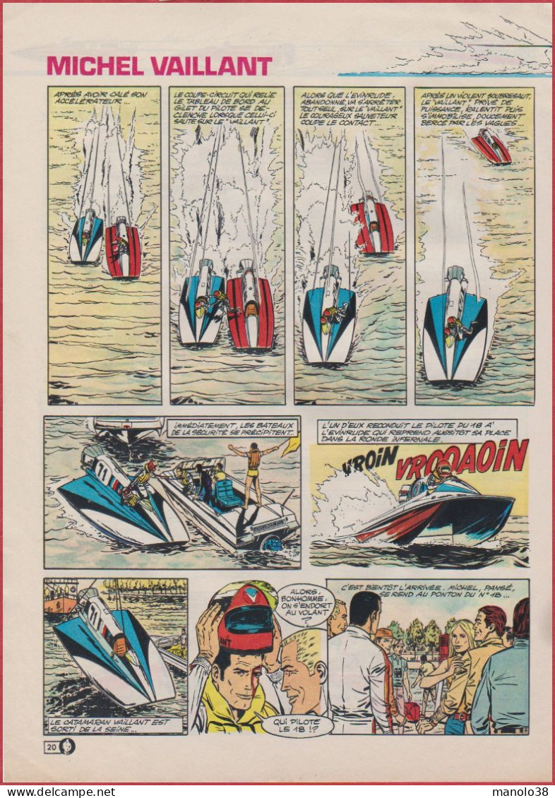 Dans l'enfer des "6 heures". Les 6 heures motonautiques de Paris. Bande dessinée. BD. J Graton. Histoire complète.1971