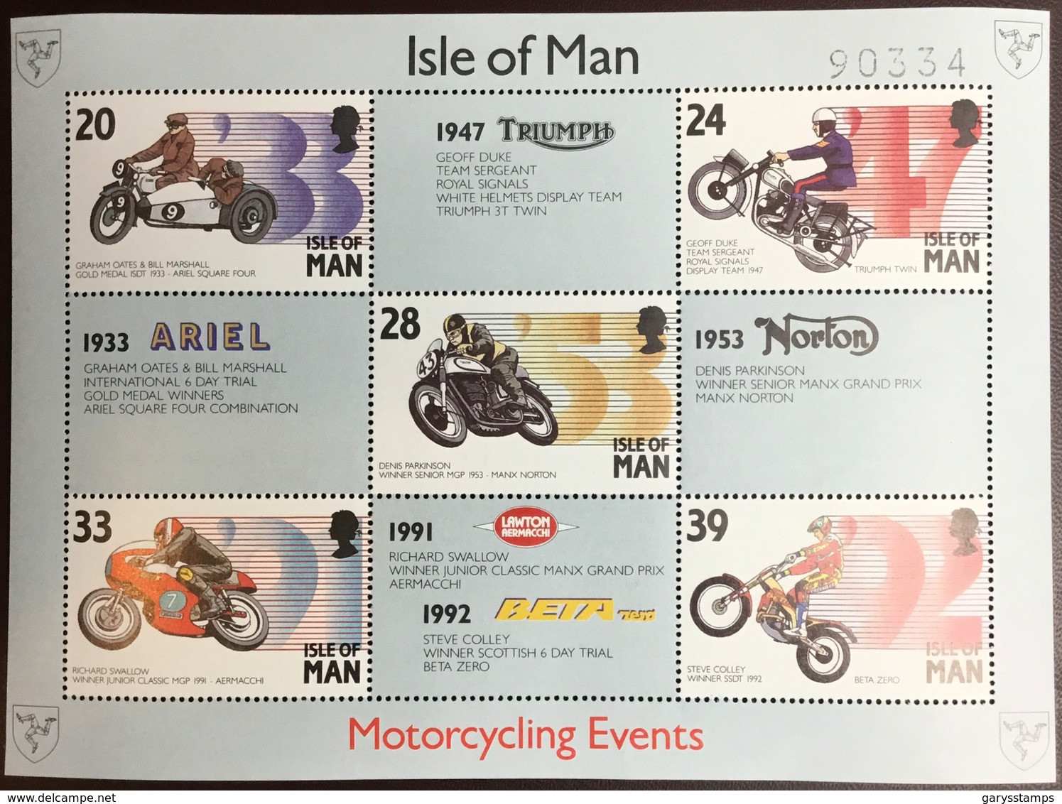 Isle Of Man 1993 Motorcycling Events Minisheet MNH - Isle Of Man