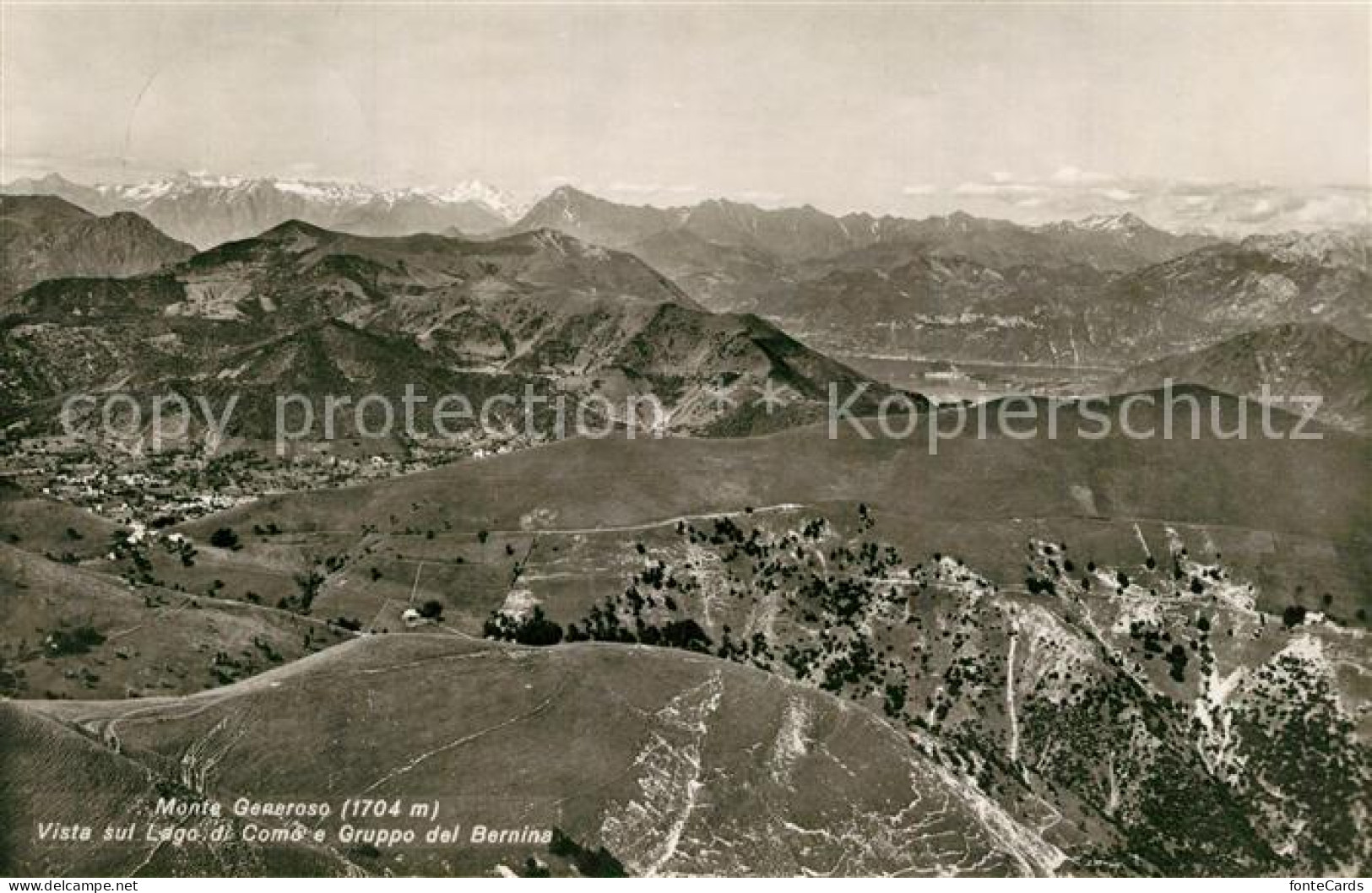 13301829 Monte Generoso Vista Sul Lago Di Como E Gruppo Del Bernina Alpenpanoram - Andere & Zonder Classificatie