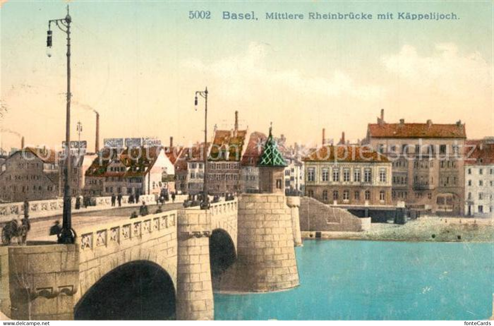 13301499 Basel BS Mittlere Rheinbruecke Mit Kaellelijoch Basel BS - Sonstige & Ohne Zuordnung