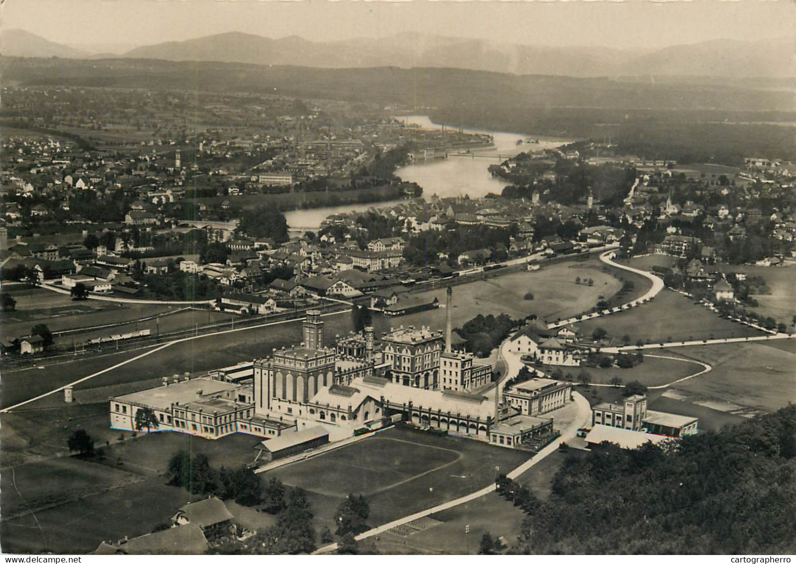 Postcard Switzerland Fliegeraufnahme Brauerei Rheinfelden - Sonstige & Ohne Zuordnung