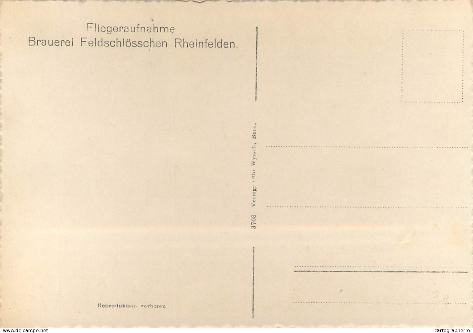 Postcard Switzerland Fliegeraufnahme Brauerei Rheinfelden - Other & Unclassified