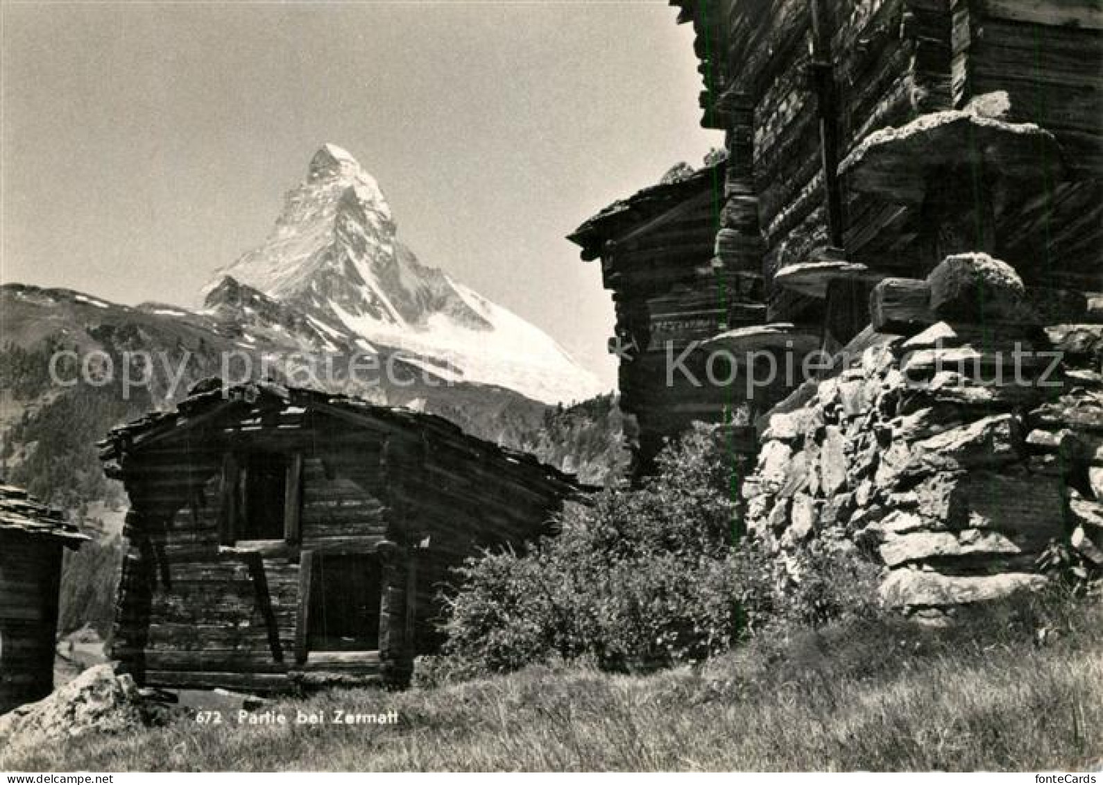 13300319 Zermatt VS Holzschober Mit Matterhorn Zermatt VS - Altri & Non Classificati