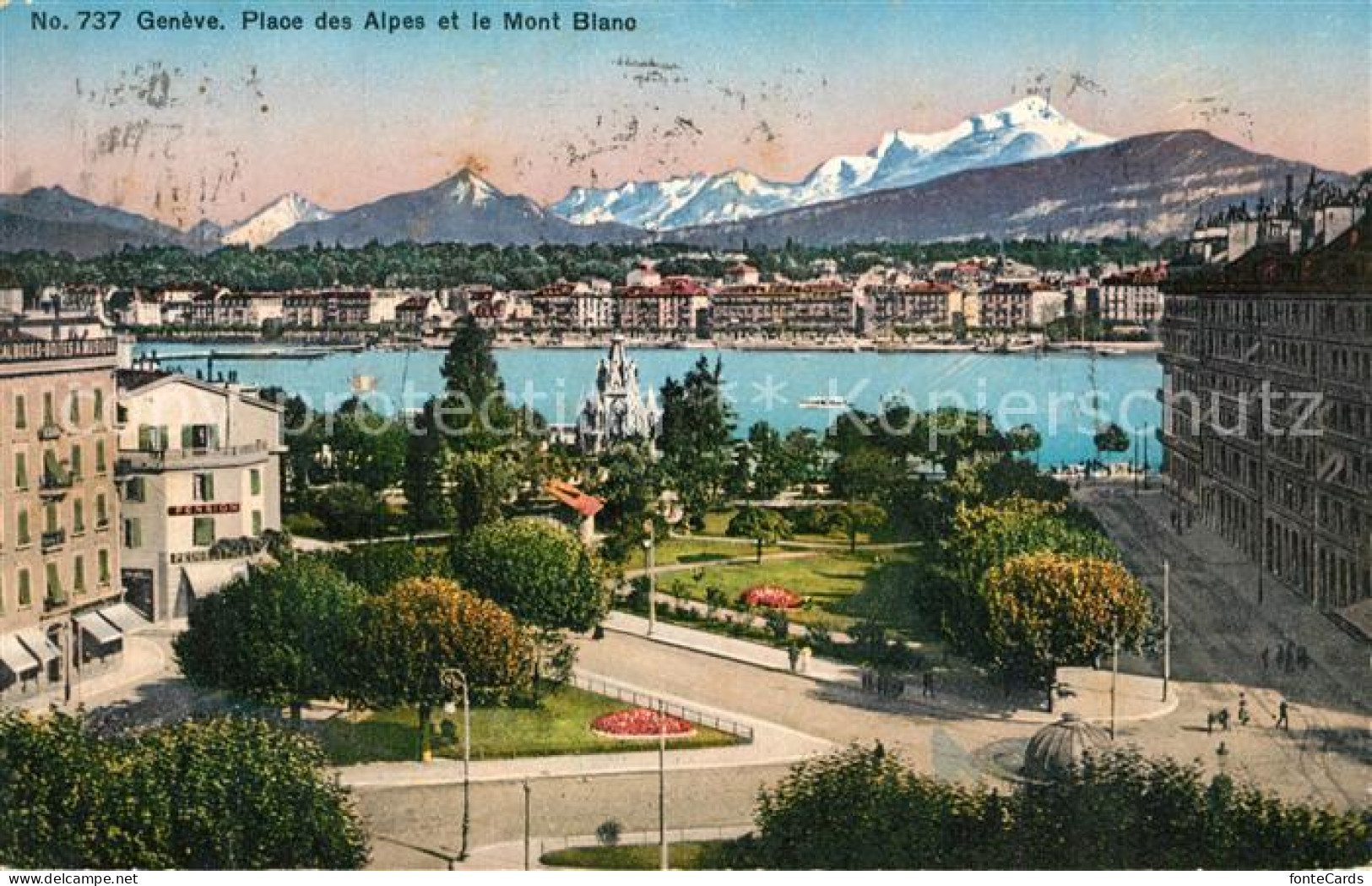 13300279 Geneve GE Place Des Alpes Et Le Mont Blanc Geneve GE - Autres & Non Classés