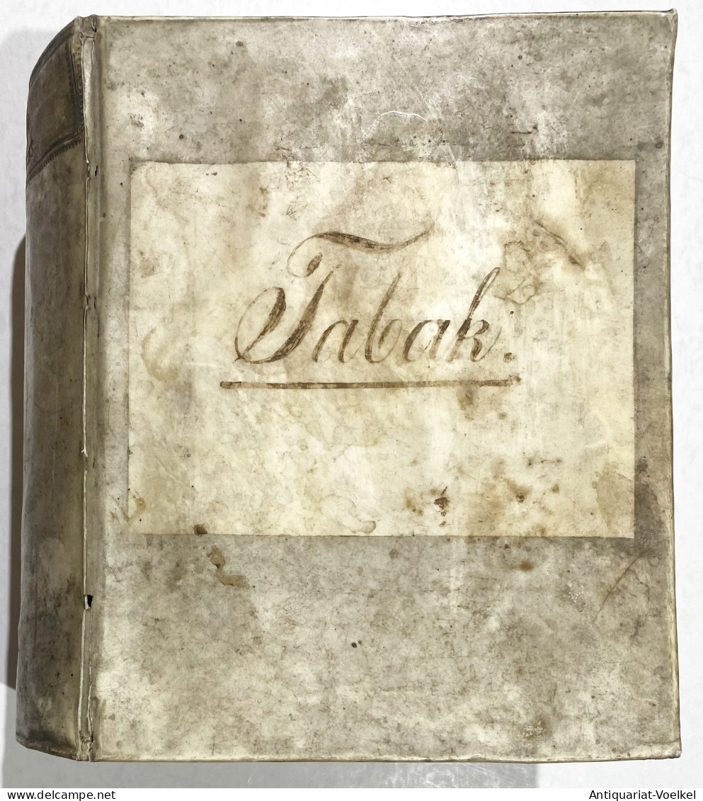 Tabak / Tabakschachtel Aus Einem Alten Pergament-Bucheinband / Tobacco Box Made From An Old Parchment Book Bin - Non Classés