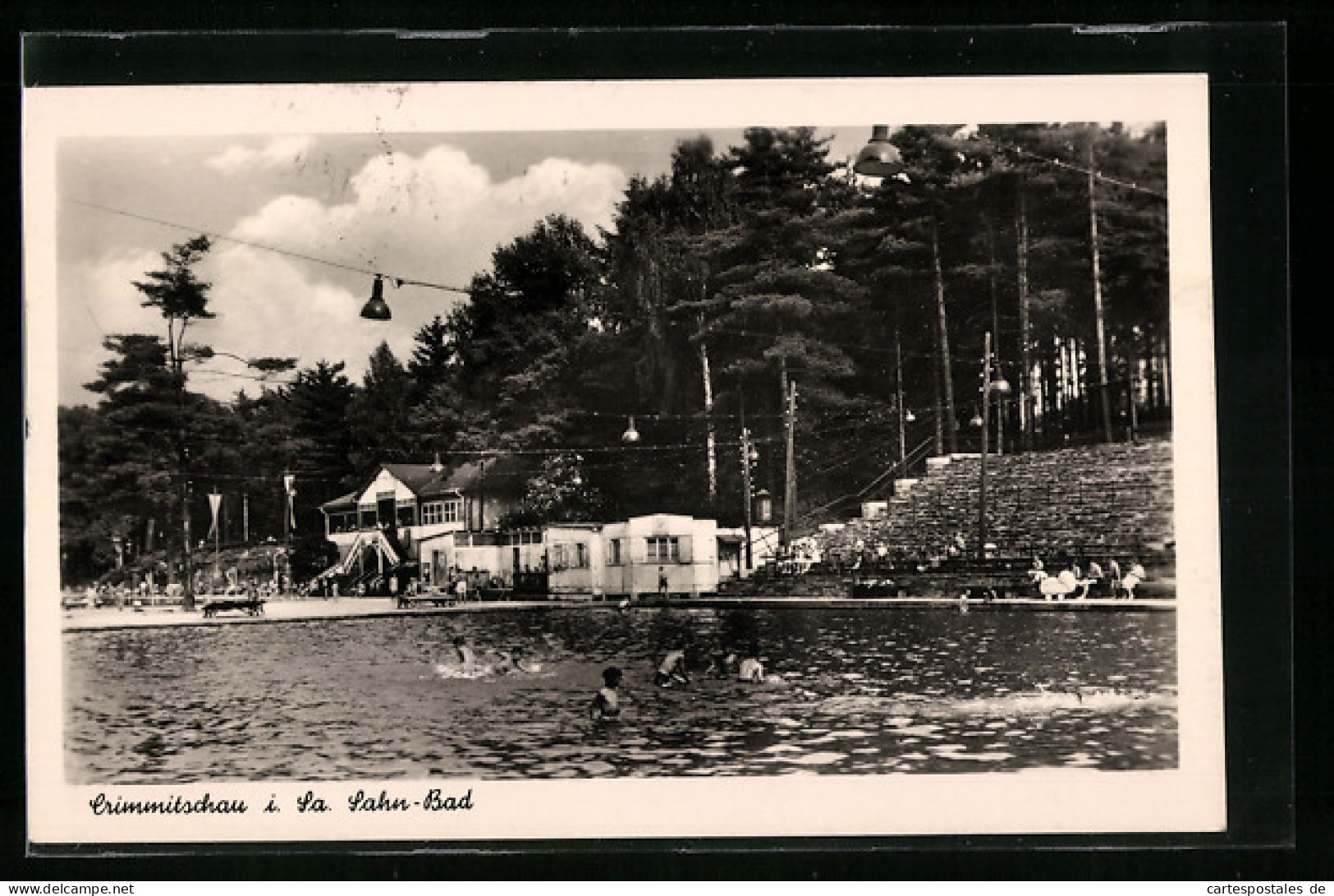 AK Crimmitschau I. Sa., Lahn-Bad Mit Badegästen  - Crimmitschau