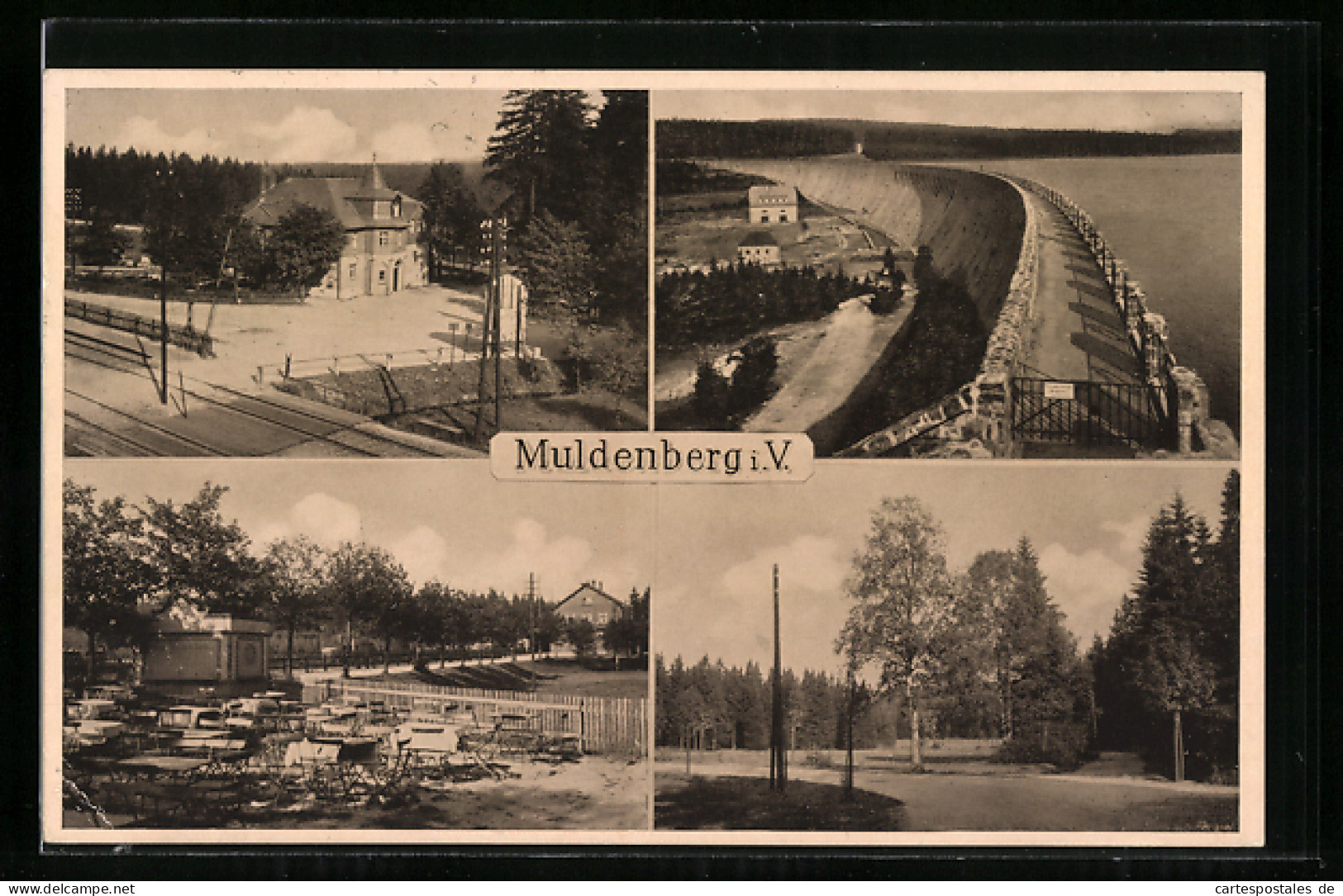 AK Muldenberg I. V., Sporthotel Weidlichhaus, Garten, Ortspartie  - Other & Unclassified