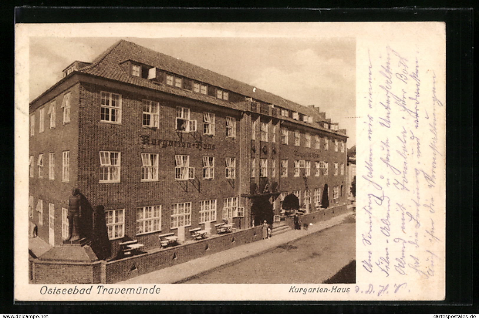 AK Travemünde, Hotel Kurgarten-Haus, Vorderansicht  - Luebeck-Travemuende