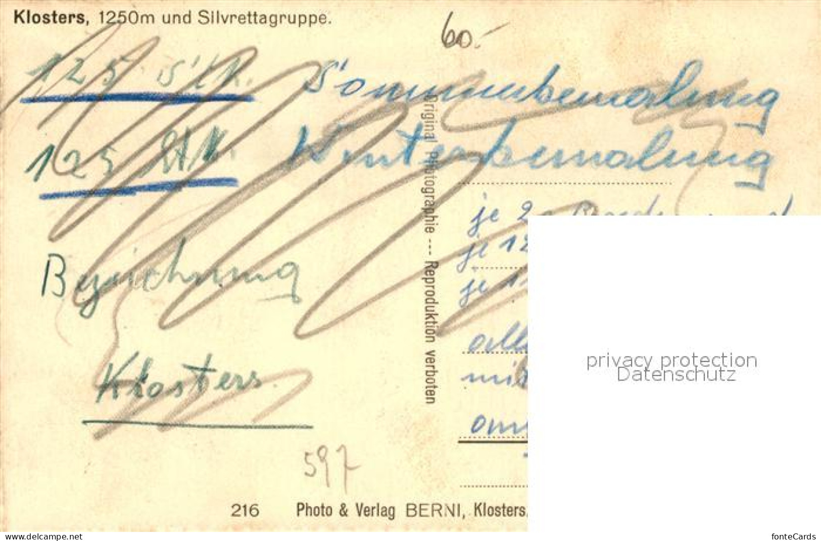 13299697 Klosters GR Mit Silvrettagruppe Klosters GR - Sonstige & Ohne Zuordnung