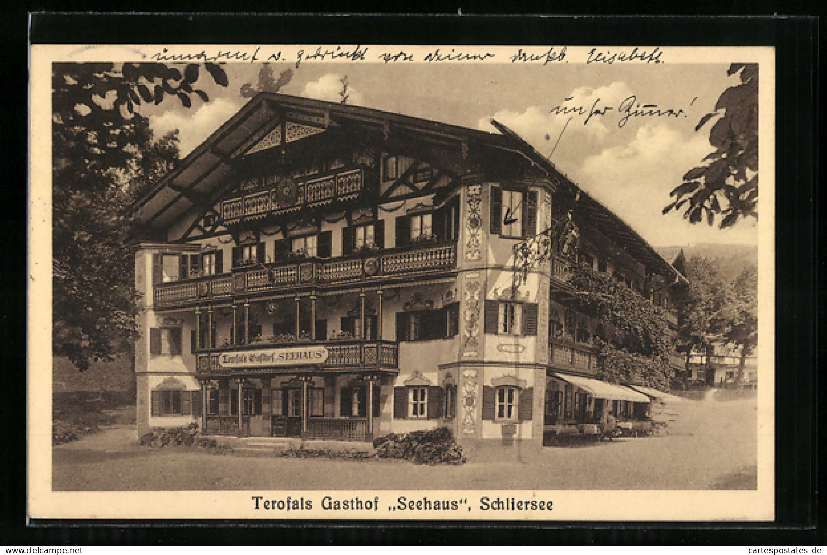 AK Schliersee, Partie Mit Terofals Gasthof Seehaus  - Schliersee