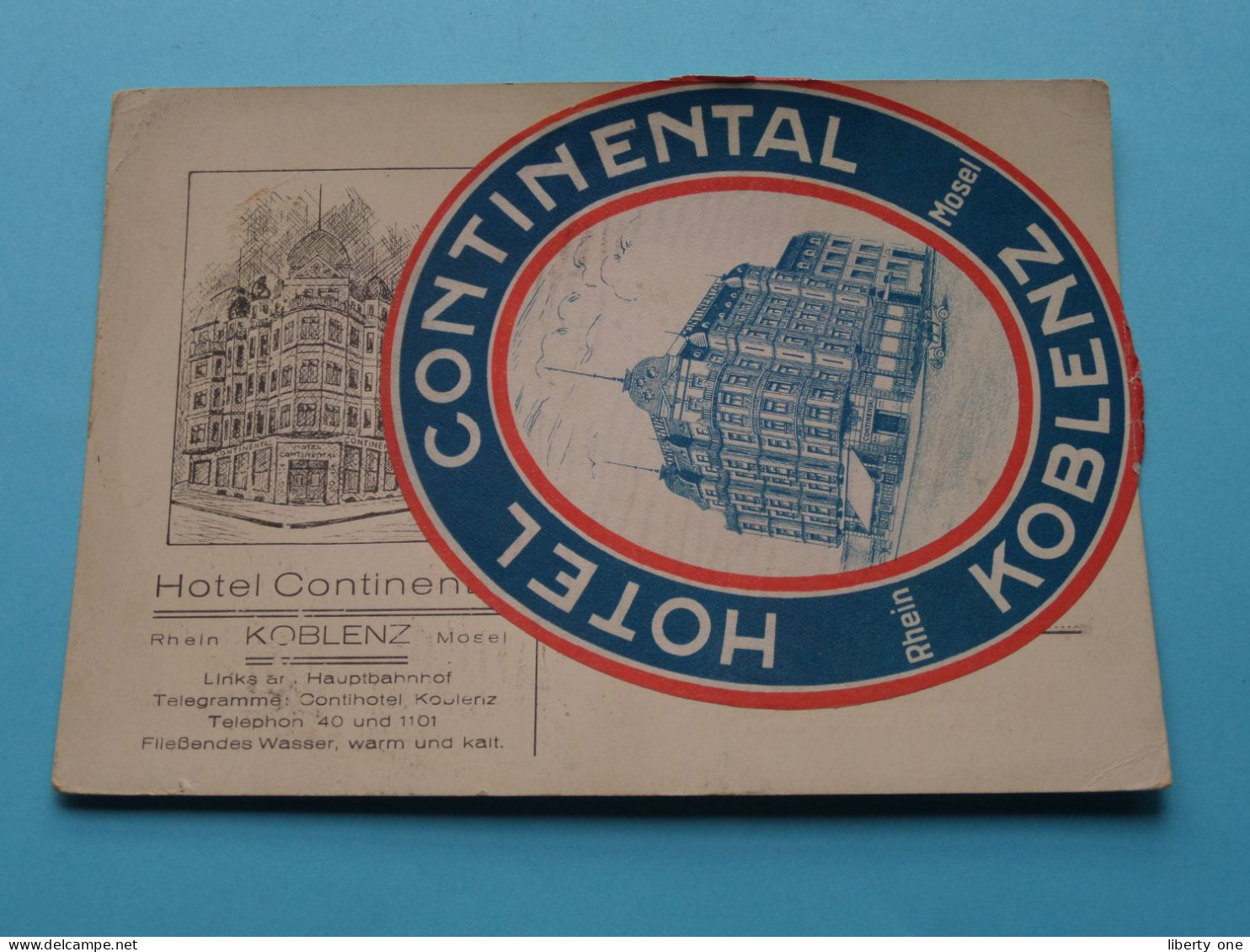 Label/Sticker Zum Postkarte >>> Hotel Continental > KOBLENZ ( Felix Timmermans 1930 ) !!! ( Sehen Sie SCANS ) ! - Koblenz