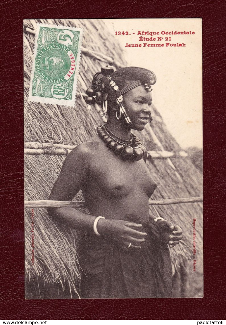 Senegal. Jeune Femme Foulah. Etude N°21. Ed. Collection Generale Fortier No. 1342 - Sénégal