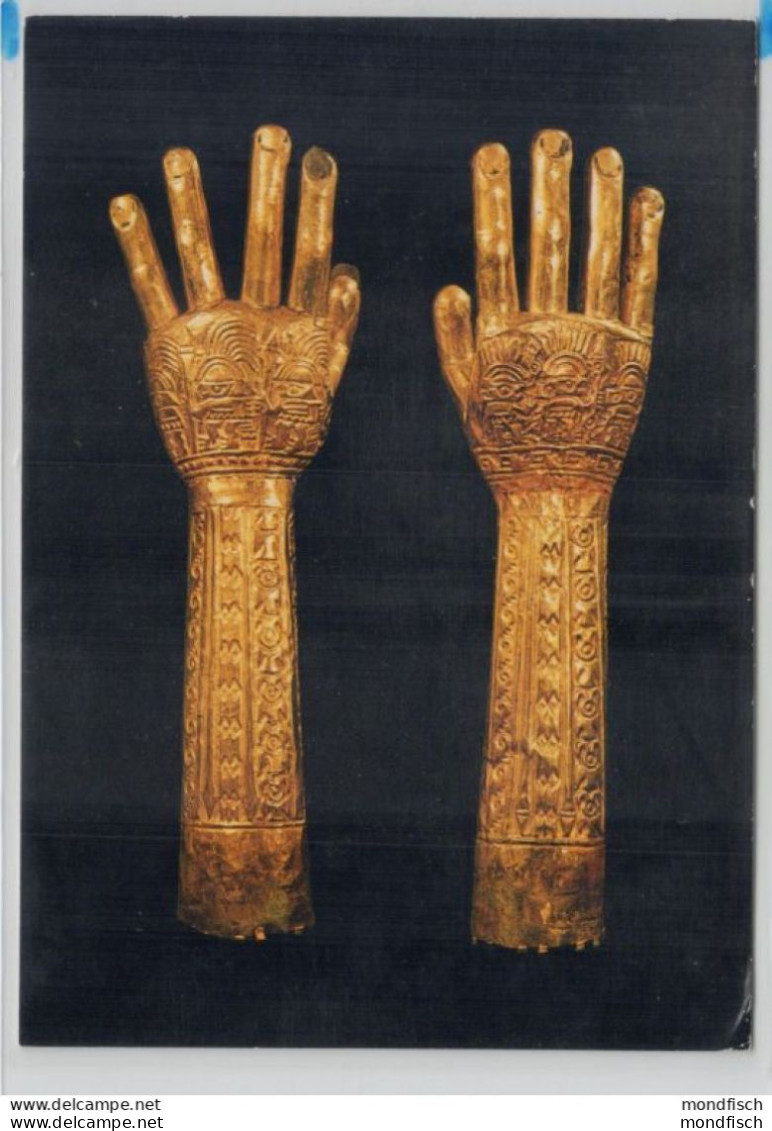 Museo Oro Del Peru - Lima - Totenhandschuh Aus Gold - Peru