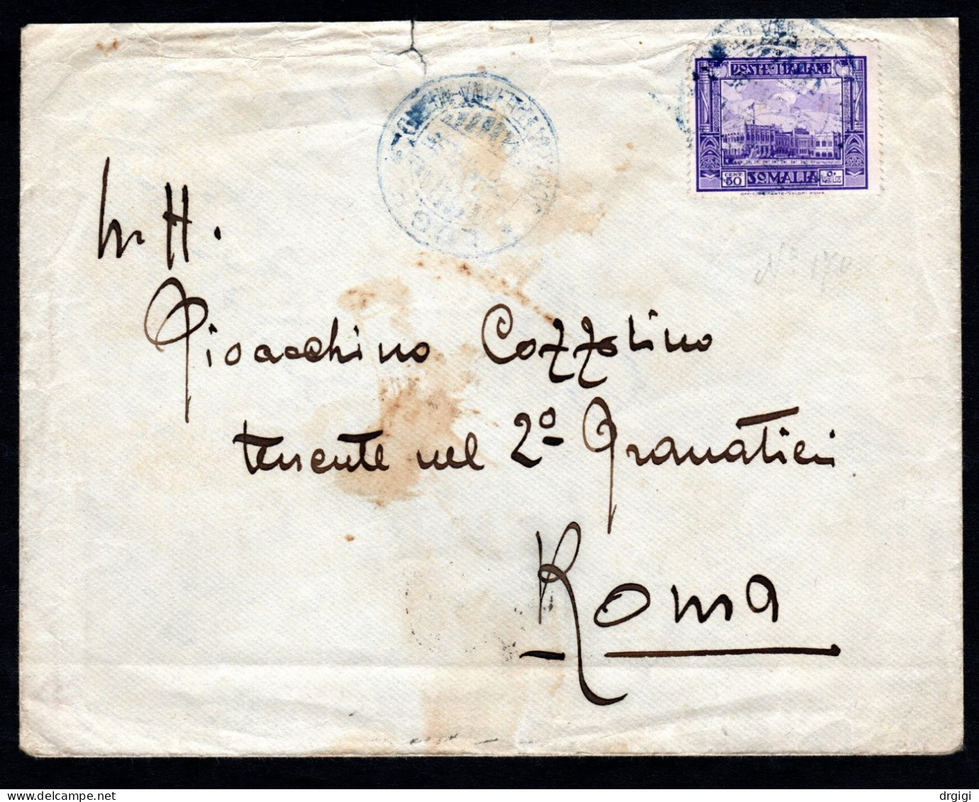 SOMALIA ITALIANA, BUSTA 1935, SASS. 221, LUGH X ROMA - MOLTO RARO - Somalia