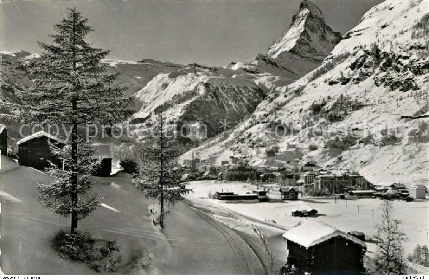 13298709 Zermatt VS Winterpanorama Mit Blick Zum Matterhorn Walliser Alpen Zerma - Sonstige & Ohne Zuordnung