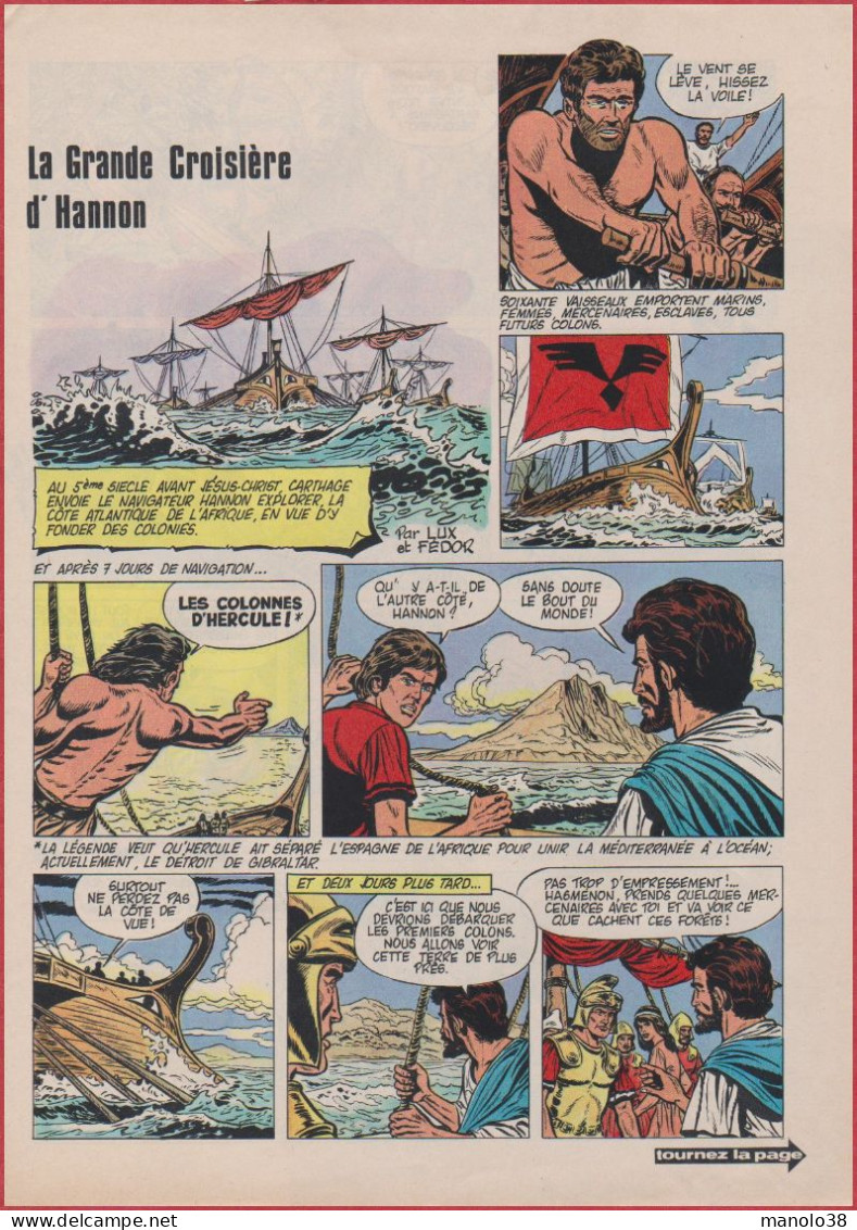 Hannon Le Navigateur. Carthage. Explorateur Carthaginois Du VIᵉ . Bande Dessinée. BD. Histoire Vraie & Complète. 1970. - Historische Dokumente