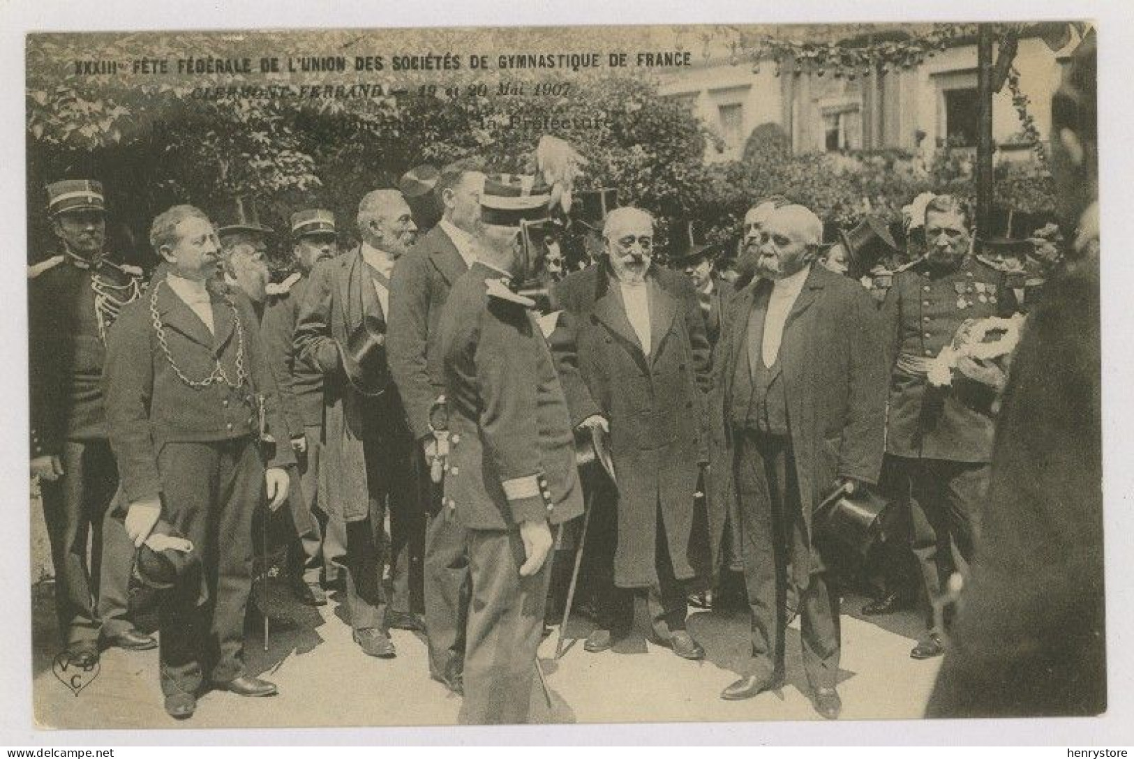 CLERMONT-FERRAND : Fête Fédérale De L'union Des Sociétés De Gymnastique, 1907 - Réception (z4186) - Clermont Ferrand