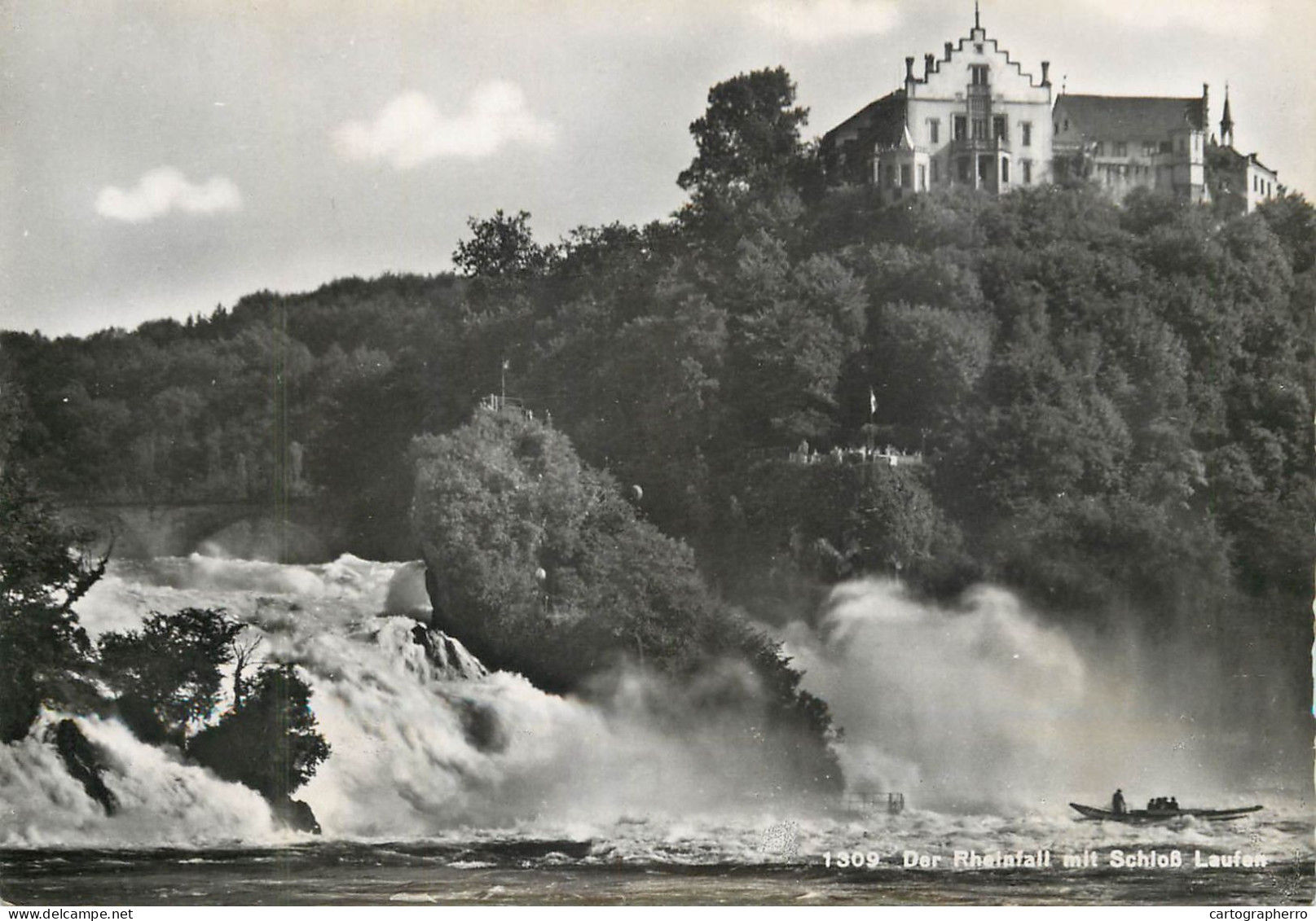 Postcard Switzerland Der Rheinfall Mit Schloss Laufen - Autres & Non Classés