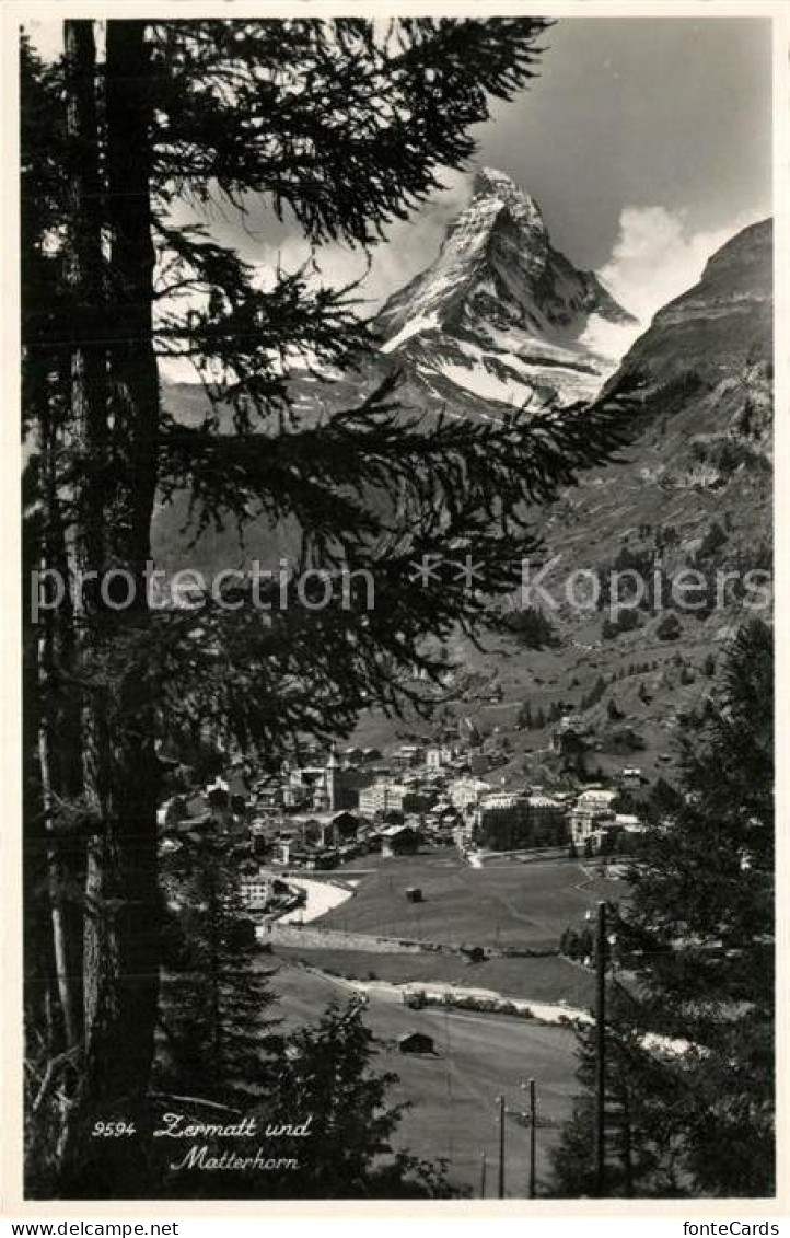 13298017 Zermatt VS Talblick Mit Matterhorn Walliser Alpen Zermatt VS - Sonstige & Ohne Zuordnung