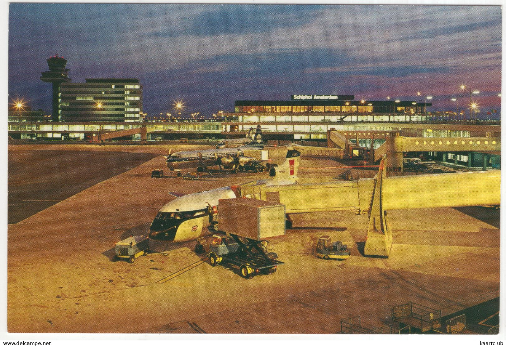 Amsterdam/Holland: DAF T1800 KIKKERDAF- Internationale Luchthaven Schiphol / International Airport - Airplanes BEA & KLM - Passenger Cars