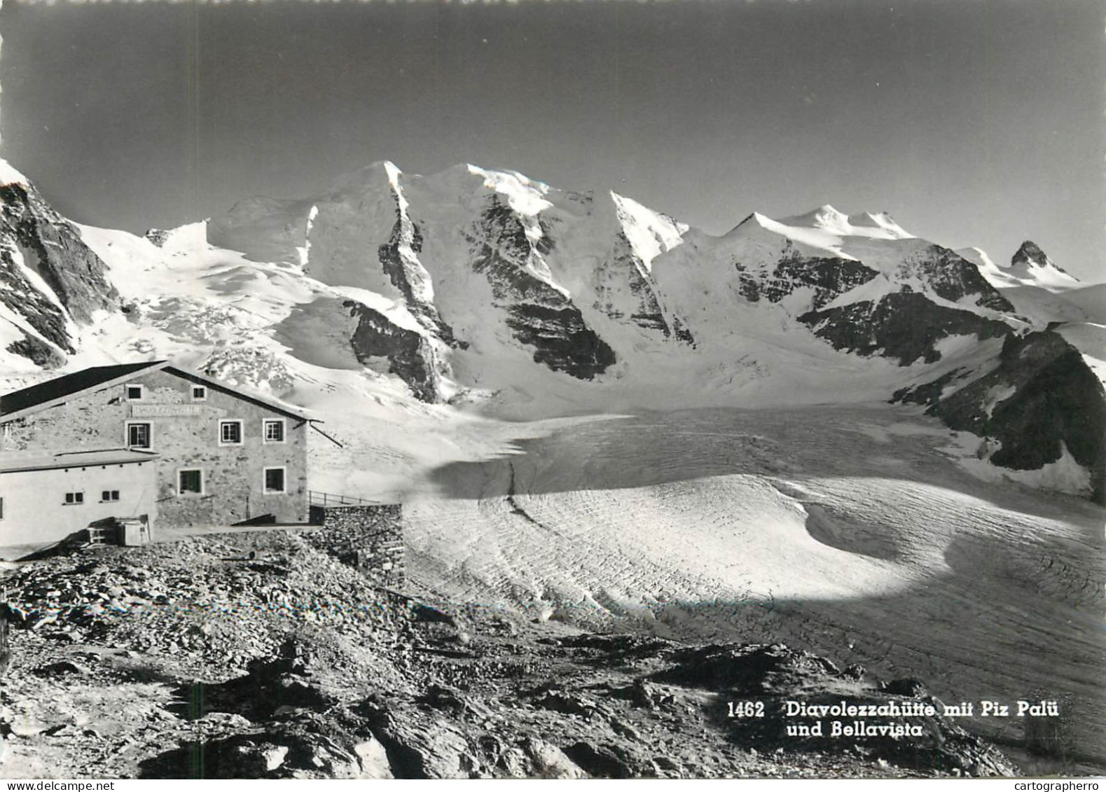 Postcard Switzerland Diavolezzahutte Mit Piz Palu Und Bellavista - Sonstige & Ohne Zuordnung